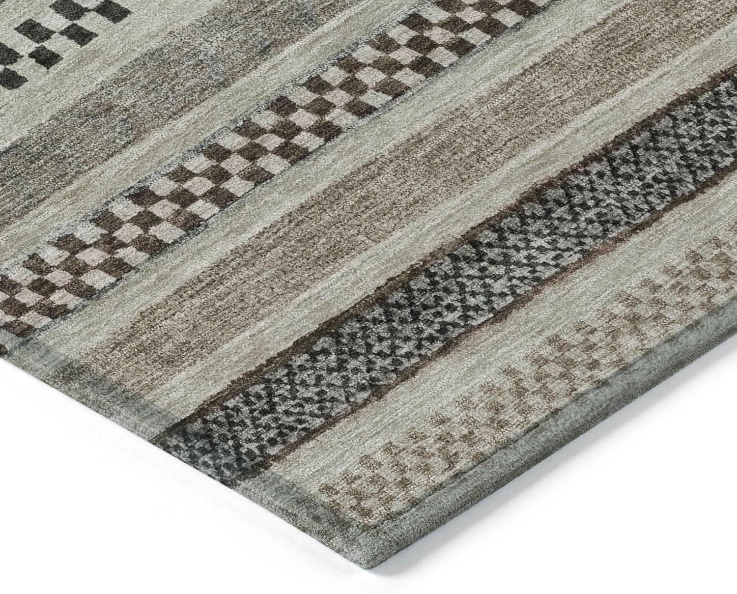 Addison Rugs Chantille ACN1625 Taupe 2'6" x 3'10" Indoor/Outdoor, Machine Washable, Easy Clean, Non Shedding, Bedroom, Living Room, Dining Room, Kitchen, Patio Rug