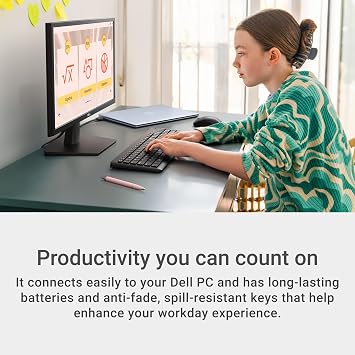 Dell Keyboard and Mouse - KM3322W - US English - USB Plunger Wireless RF 2.40 GHz Keyboard - Black - USB Wireless RF Mouse - Optical - 1000 dpi - Scroll Wheel - Black - Multimedia, Mute, Volume Up, Vo
