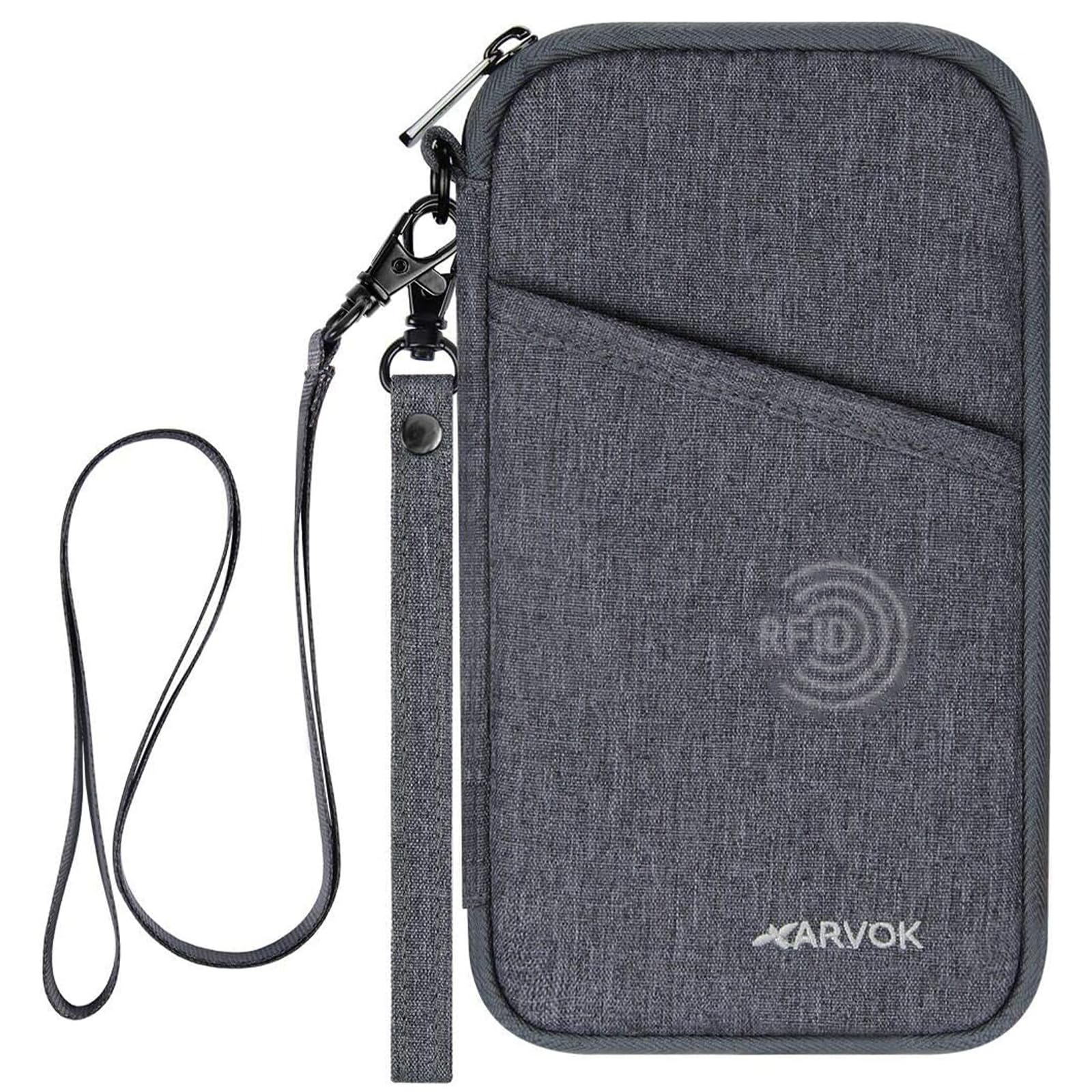 Amazon | [ARVOK] パスポートケース 首下げ 2Way RFID スキミング防止