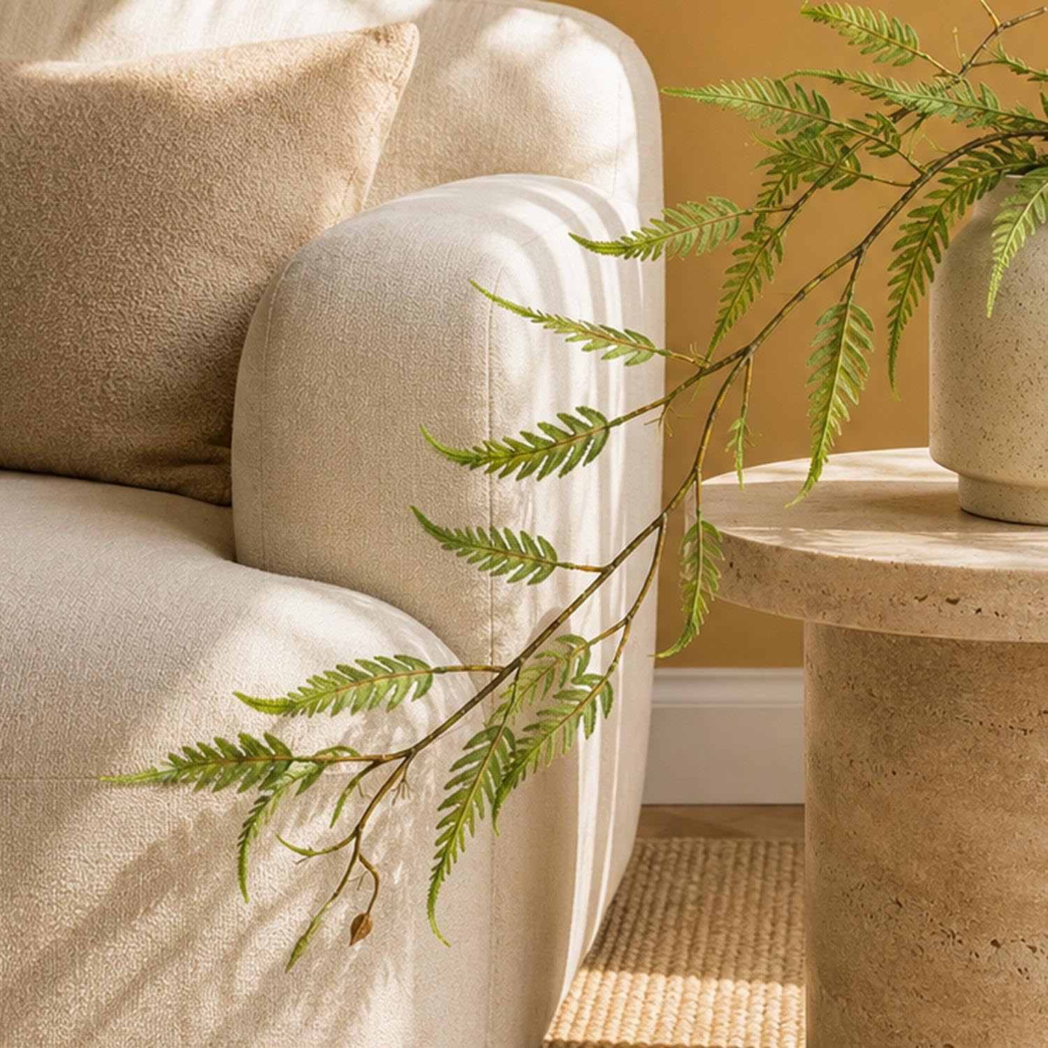 Botanik Artificial Fern Hanging Plant 4ft Green
