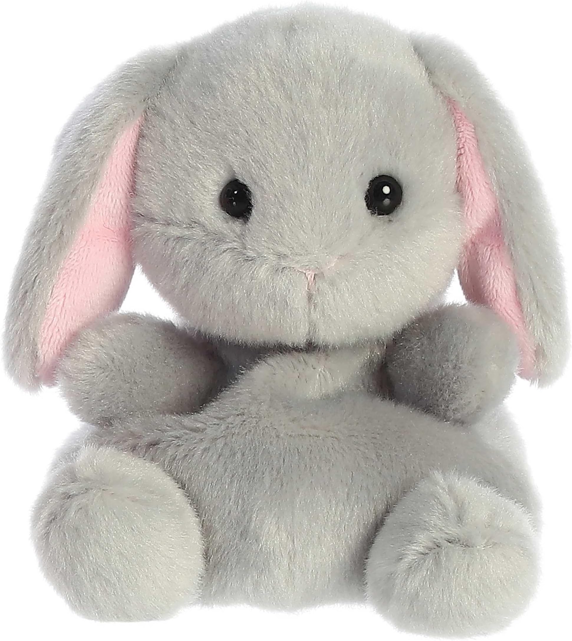 Adorable Palm Pals™ Pebbles Bunny™ Stuffed Animal - Pocket-Sized Play - Collectable Fun - Grey 5 Inches