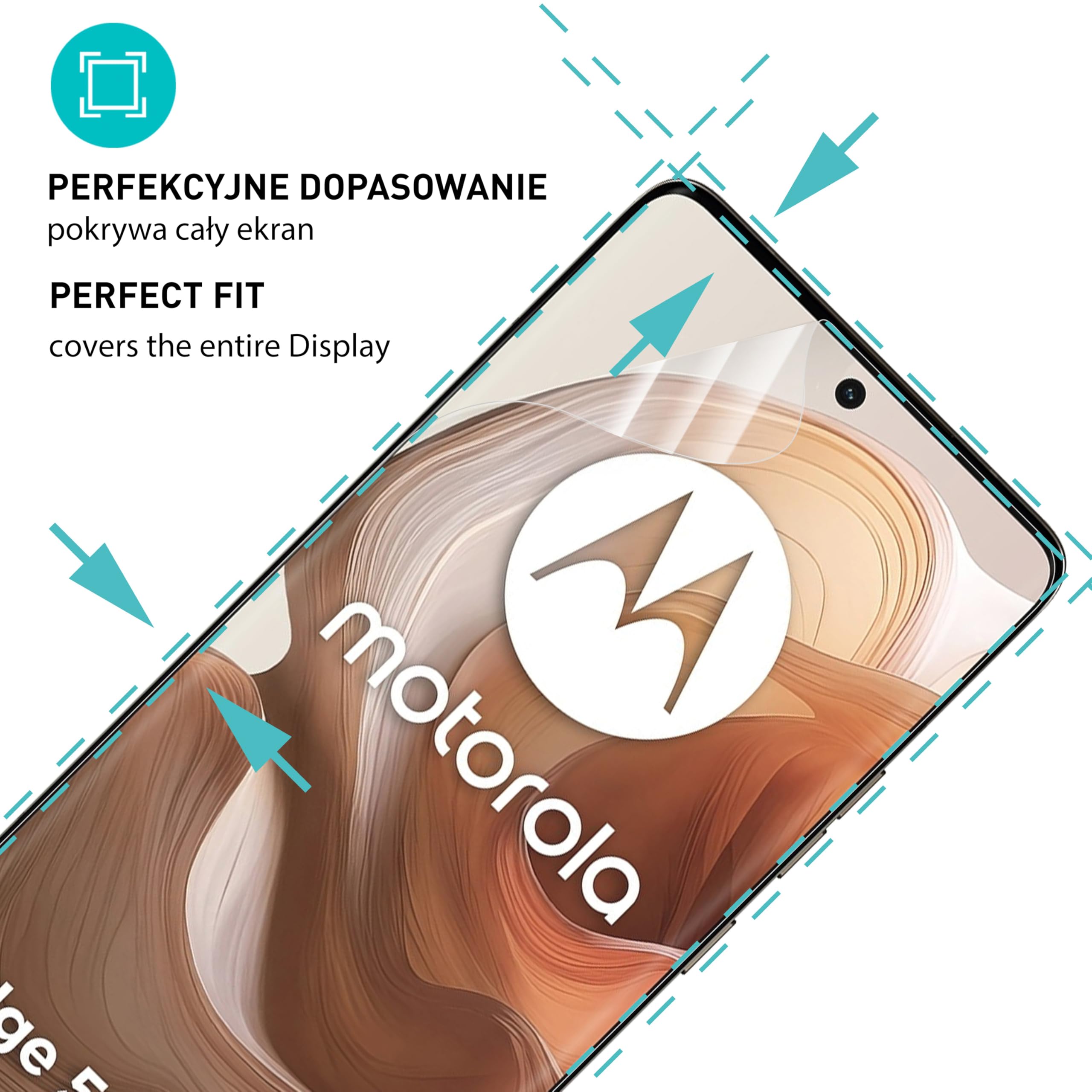 smartect TPU Ochraniacz Ekranu 2 Sztuki dla Motorola Edge 50 Ultra | Folia Ochronna Anti-Zarysowania, Ultra-przezroczysta, Bez Pęcherzyków, Anti-Odciski Palców, Przyjazna dla Etui