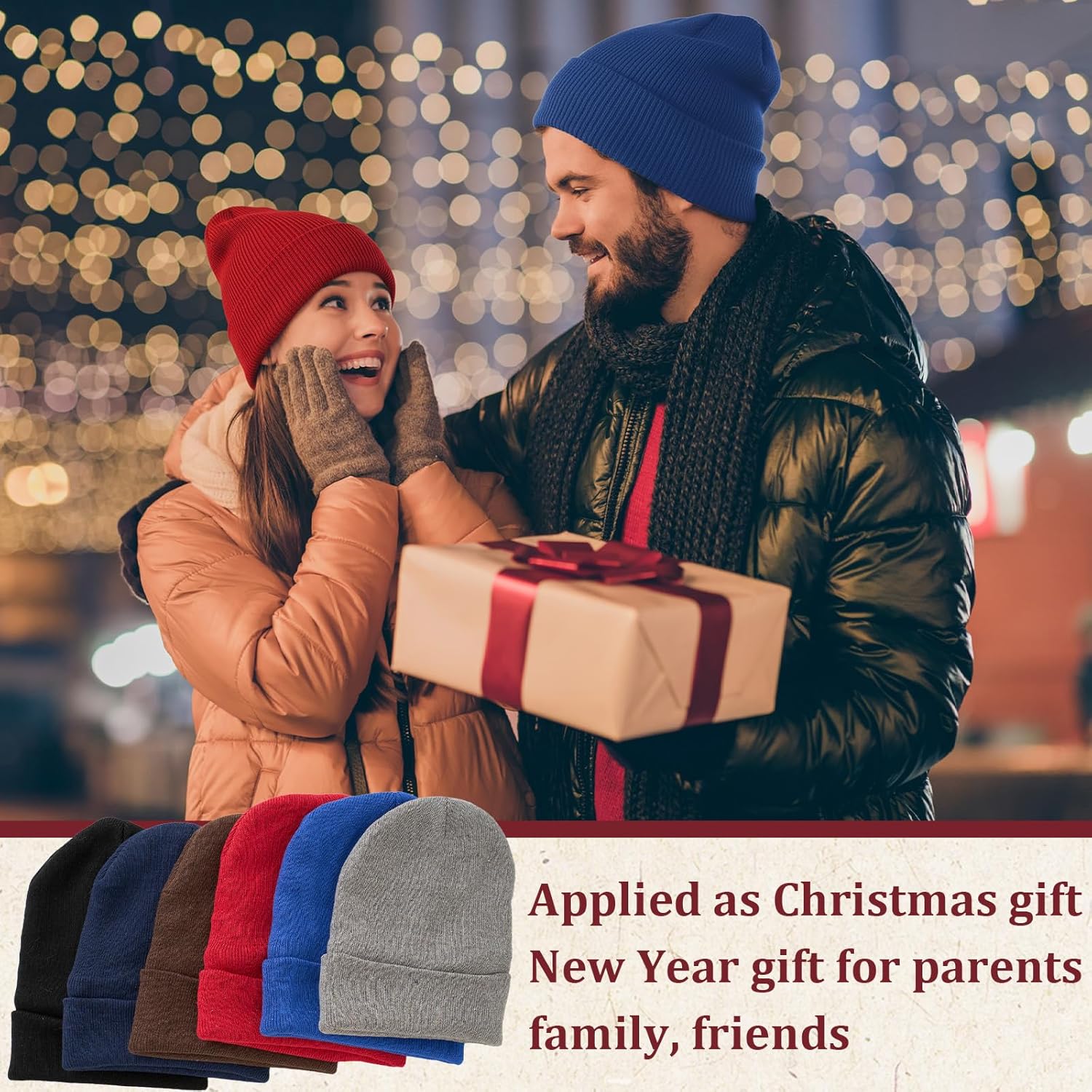 120 Pcs Bulk Men Knitted Hats with Fleece Lining for Charity Homeless Donations, Unisex Beanies Winter Warm Hats - Image 6