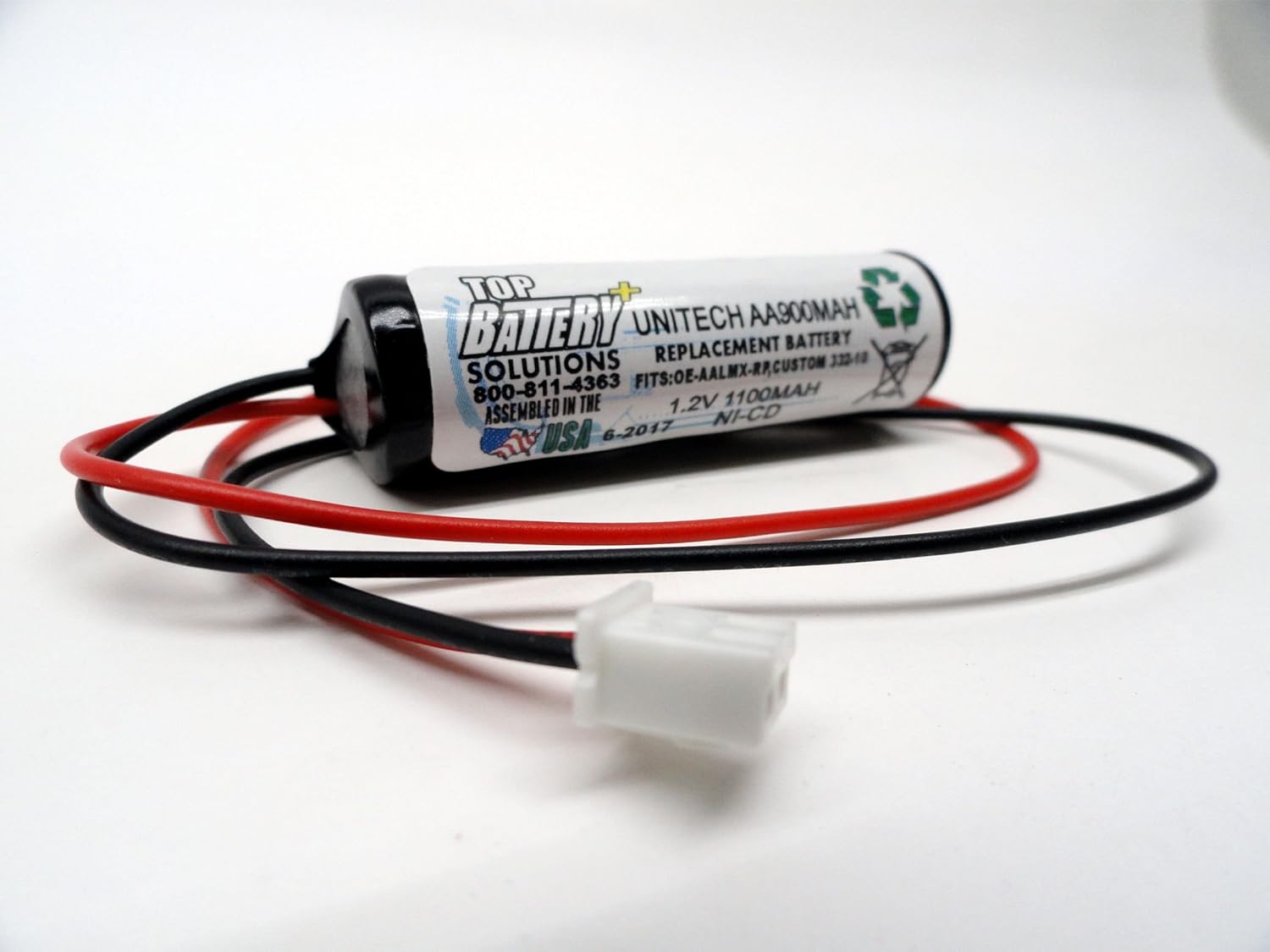 5PC Unitech AA900mAh,Custom 332, 1.2V Battery Emergency Light 1.2V 1.1Ah NiCD