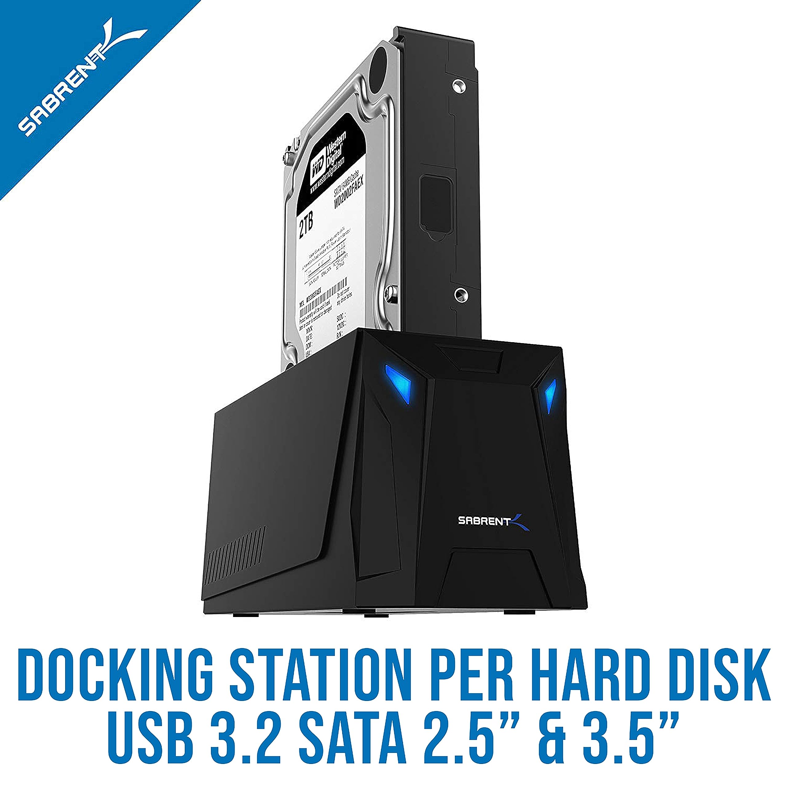 Sabreent 2,5/3,5 Pollici Esterno HDD/SSD Hub con Alimentazione per SSD fino a 22TB - Dettaglio