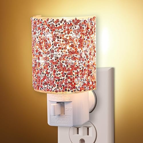 Miniatura 1 de Luz nocturna LED enchufable a la pared, luz nocturna de cristal con interruptor de encendidoapagado manual, luz nocturna blanca cálida con enchufe