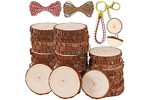 Senmut Wood Slices 30 Pcs for Crafting and DIY Projects