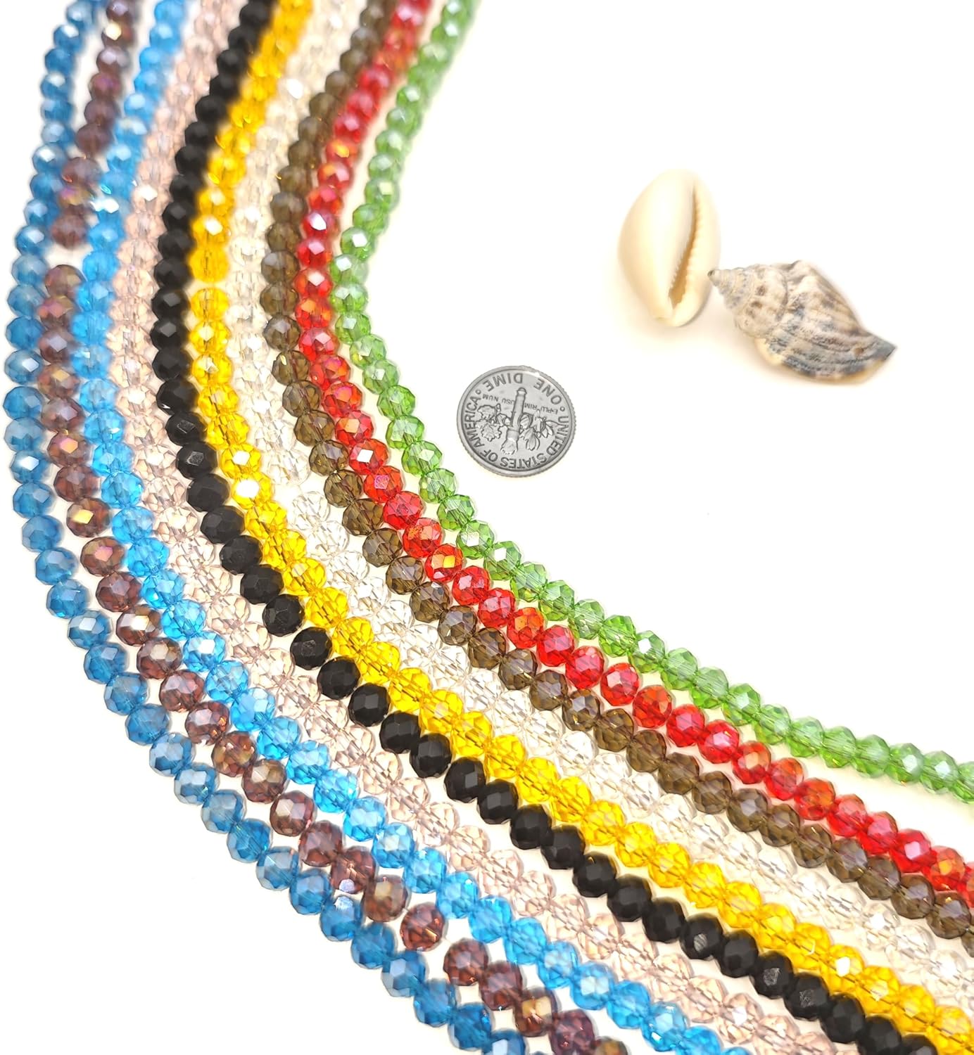 8mm Glass Beads Faceted Glass Bead Colorful Crystal Loose Beads for Jewelry Making DIY(600) - Image 4