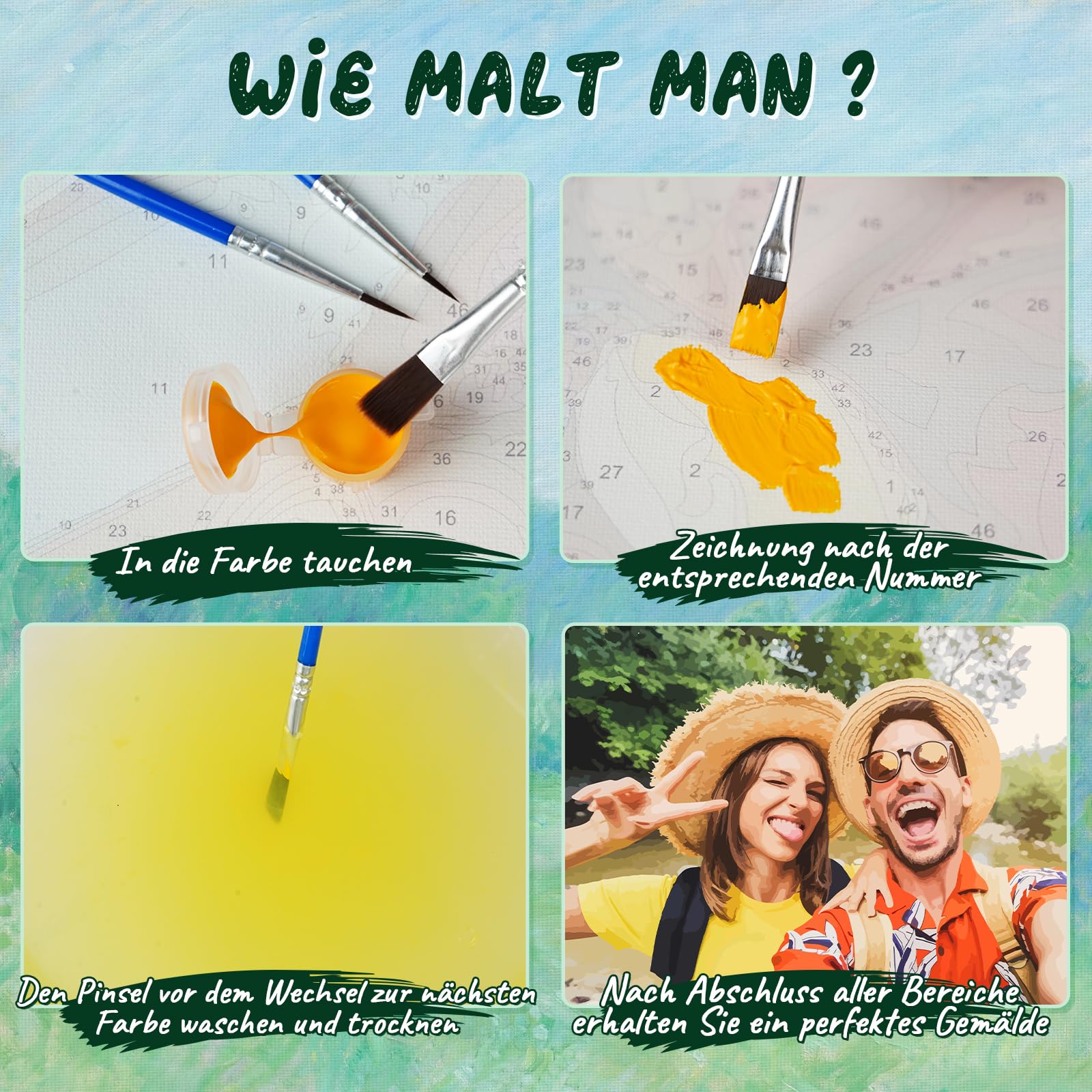 UM UPMALL Personalisiert Malen Nach Zahlen Erwachsene - Individuelles DIY Malen Nach Zahlen Eigenes Bild, Individuelle Paint by Numbers für Freunde, Haustiere, Familie, Heimdekoration