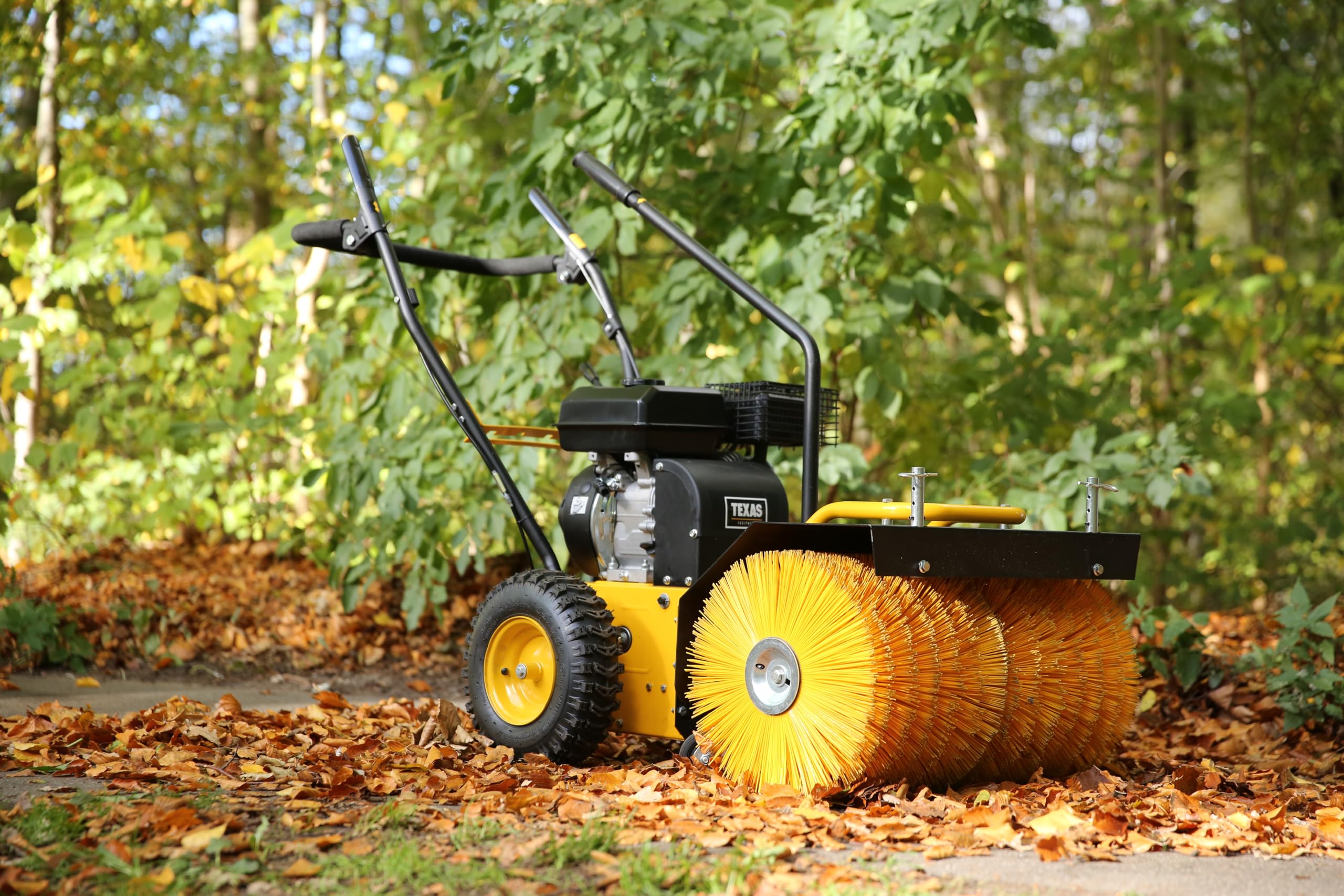 Texas Handy Sweep 619TG 3in1 179ccm Kehrmaschine Benzin mit Schneeschild Schneeschieber Laubsammler Fangkorb Schneefräse Schneeräumer mit Antrieb Radantrieb | 60cm | 4,8PS | 4Takt | 3xVor.1xRück.