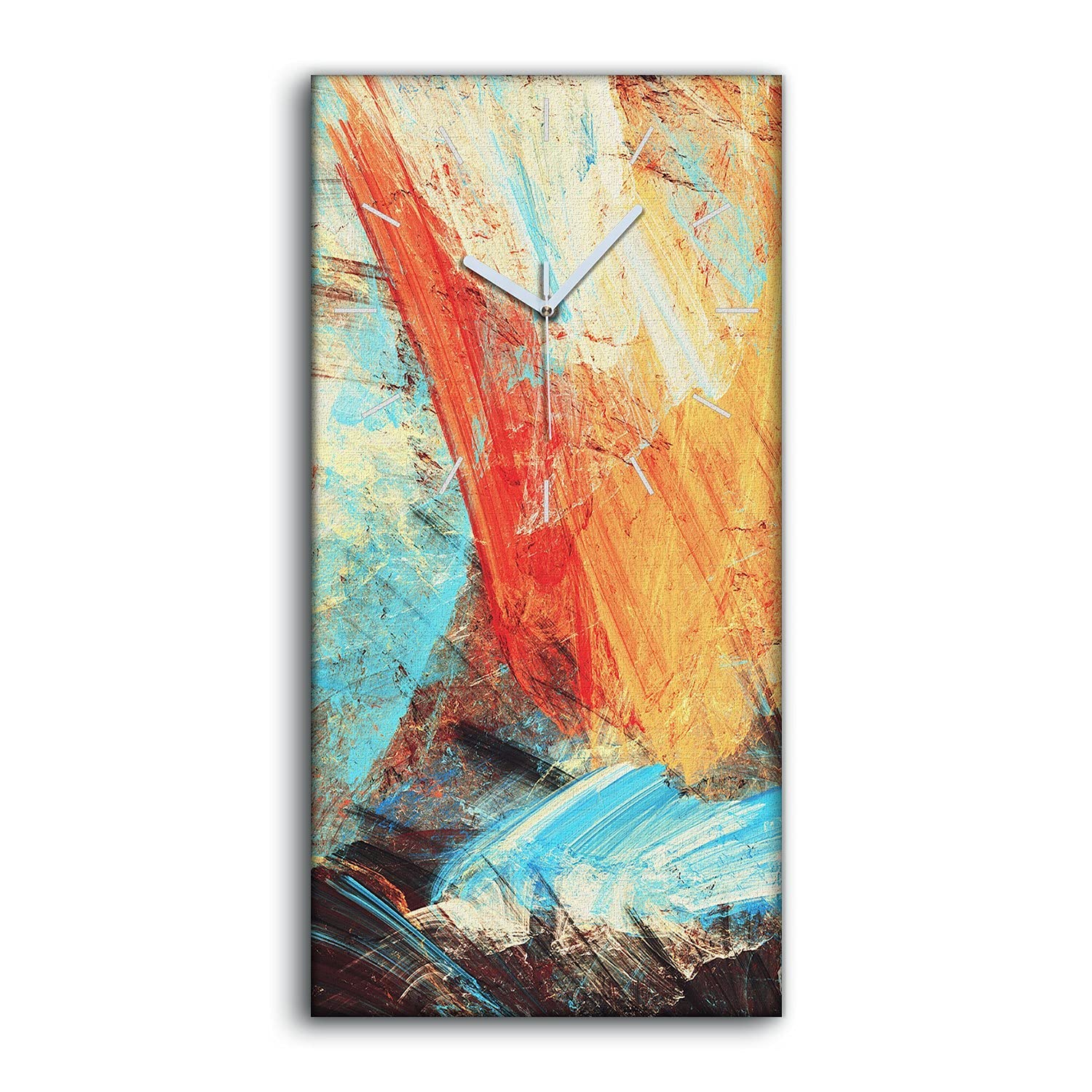 Horloge sur toile décoration art mural salon chambre moderne 30x60