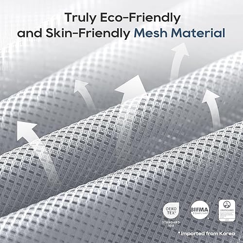 Miniatura 10 de COLAMY Silla de oficina ergonómica de malla, silla de escritorio con respaldo alto con reposapiés, reposacabezas ajustable y brazos 3D, bloqueo de