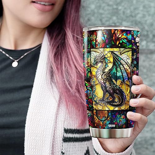 Vista 37 de WAZONE Vaso personalizado de flores de mariposa con tapa, acero inoxidable azul marino, 20 30 onzas, taza de café de viaje con aislamiento al vacío