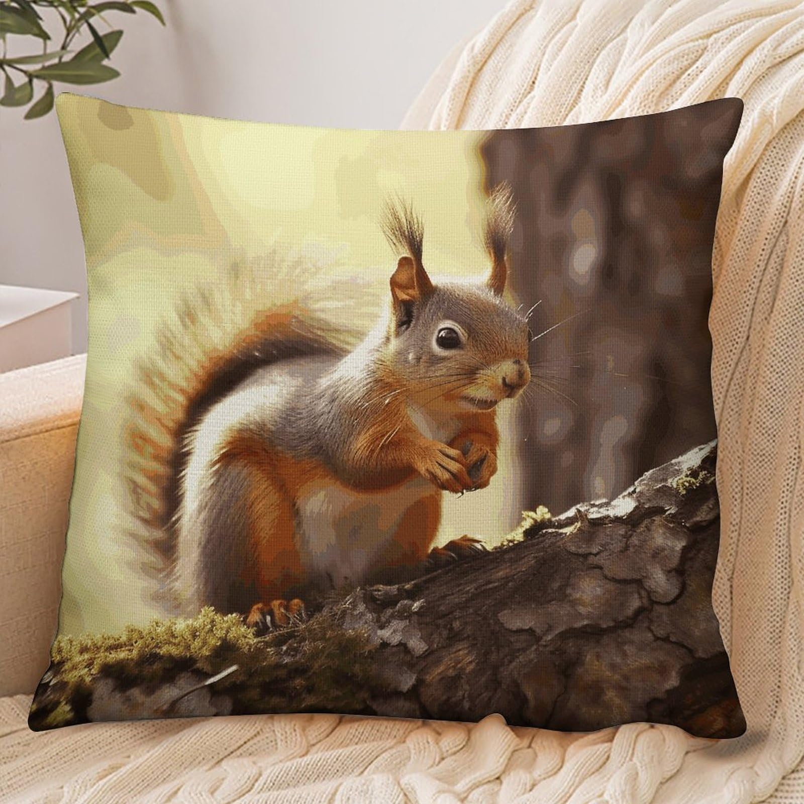 Fekiloot Style Funny Squirrel1 Pillowcase Pillow Sham Pillow Case