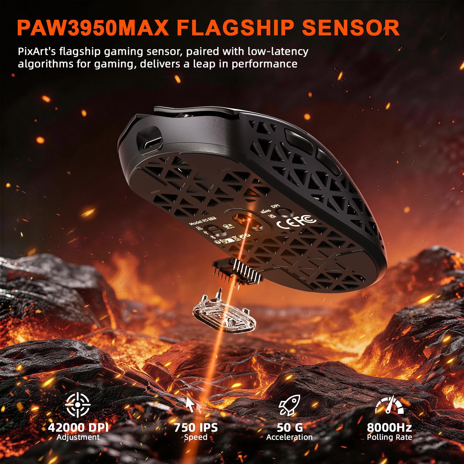 ATTACK SHARK R68HE 8KHz Tastiera Gaming Magnetica & Combo Mouse R5Ultra