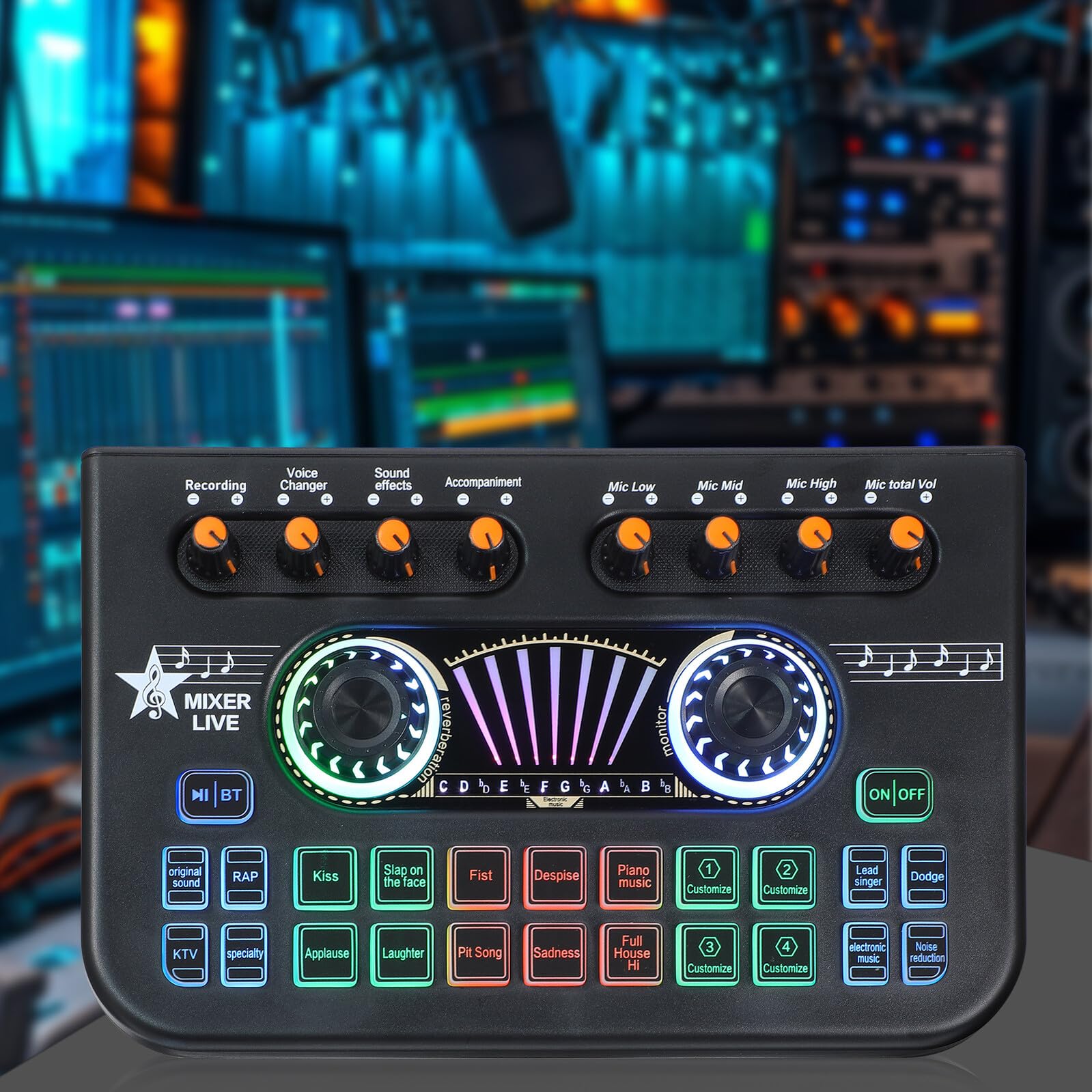 DECHOUS Table De Mixage Audio Pour Jeux Vidéo Idéale Pour Les Enfants Carte Son Avec Changeur De Voix Idéale Pour Le Chant Le Streaming En Direct Les Podcasts Et Bien Plus