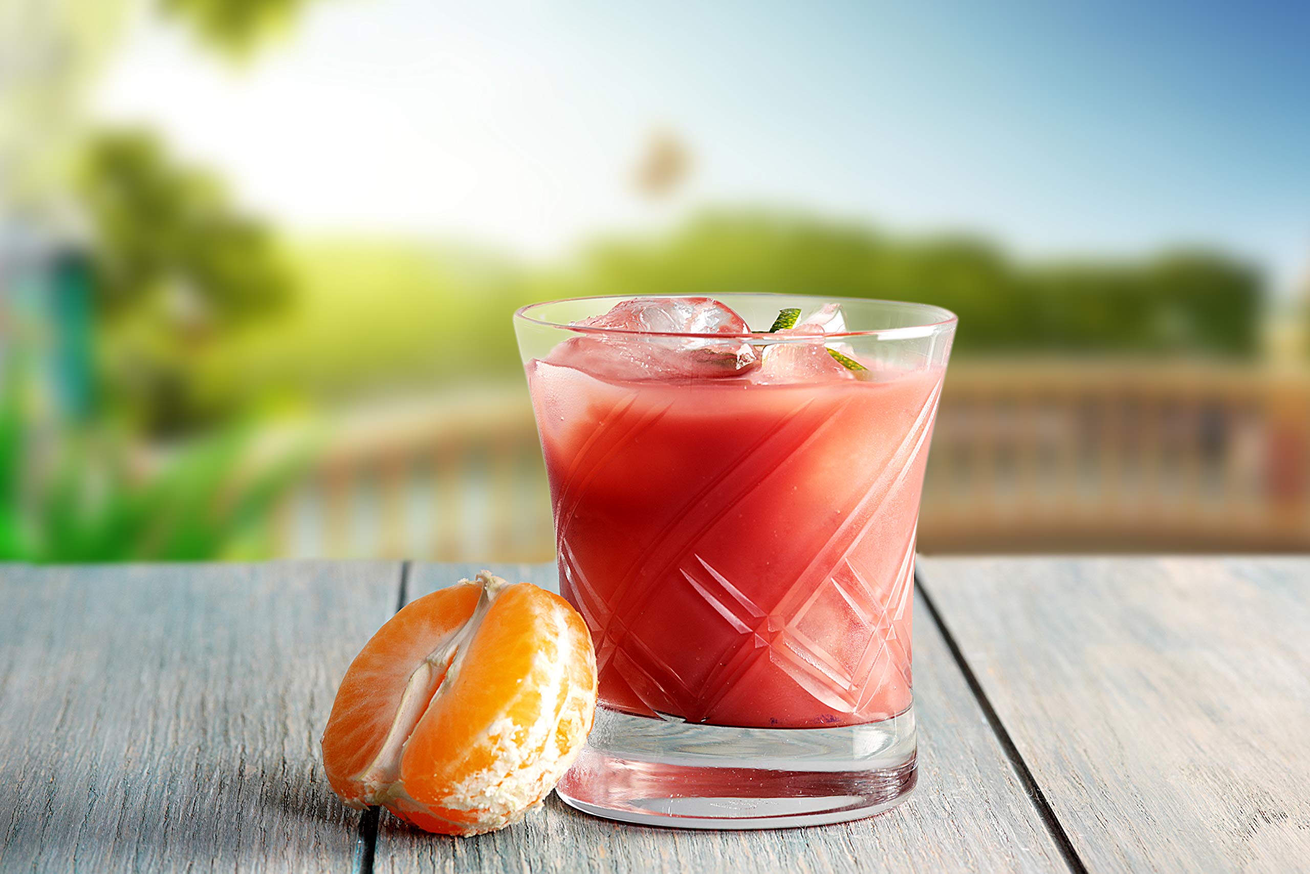 Set di 6 bicchieri per acqua, succo di frutta, birra, vino e cocktail, in vetro temperato trasparente tagliato a mano, set di bicchieri per tutte le occasioni (226,8 g)