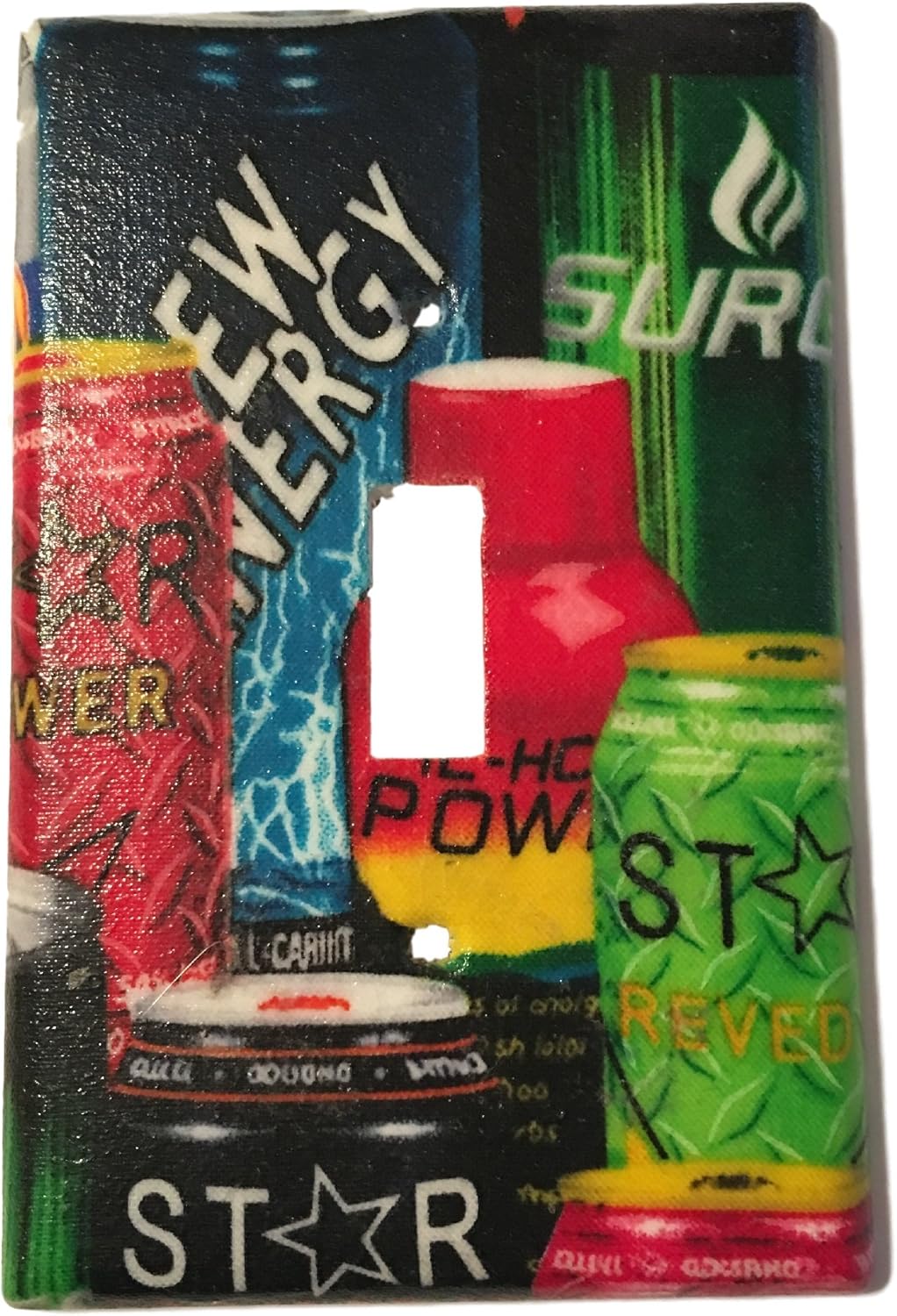 Decorative Light Switch Cover Energy Drinks