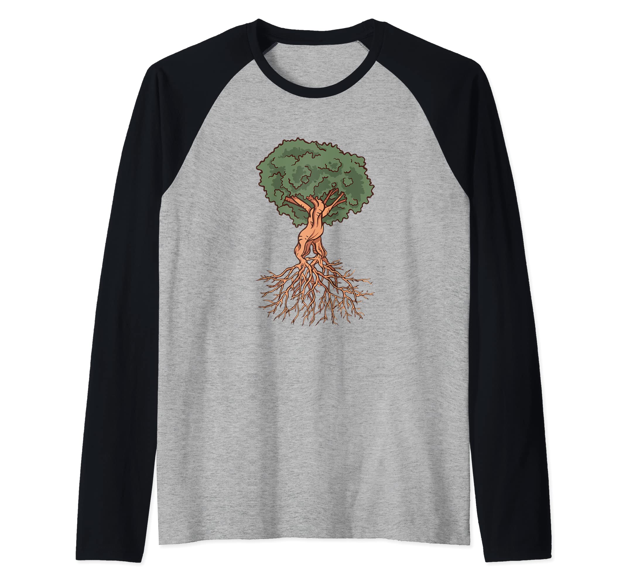 Lebensbaum Wikinger Celtic Baum des Lebens Nordisches Design Raglan Baseball Tee