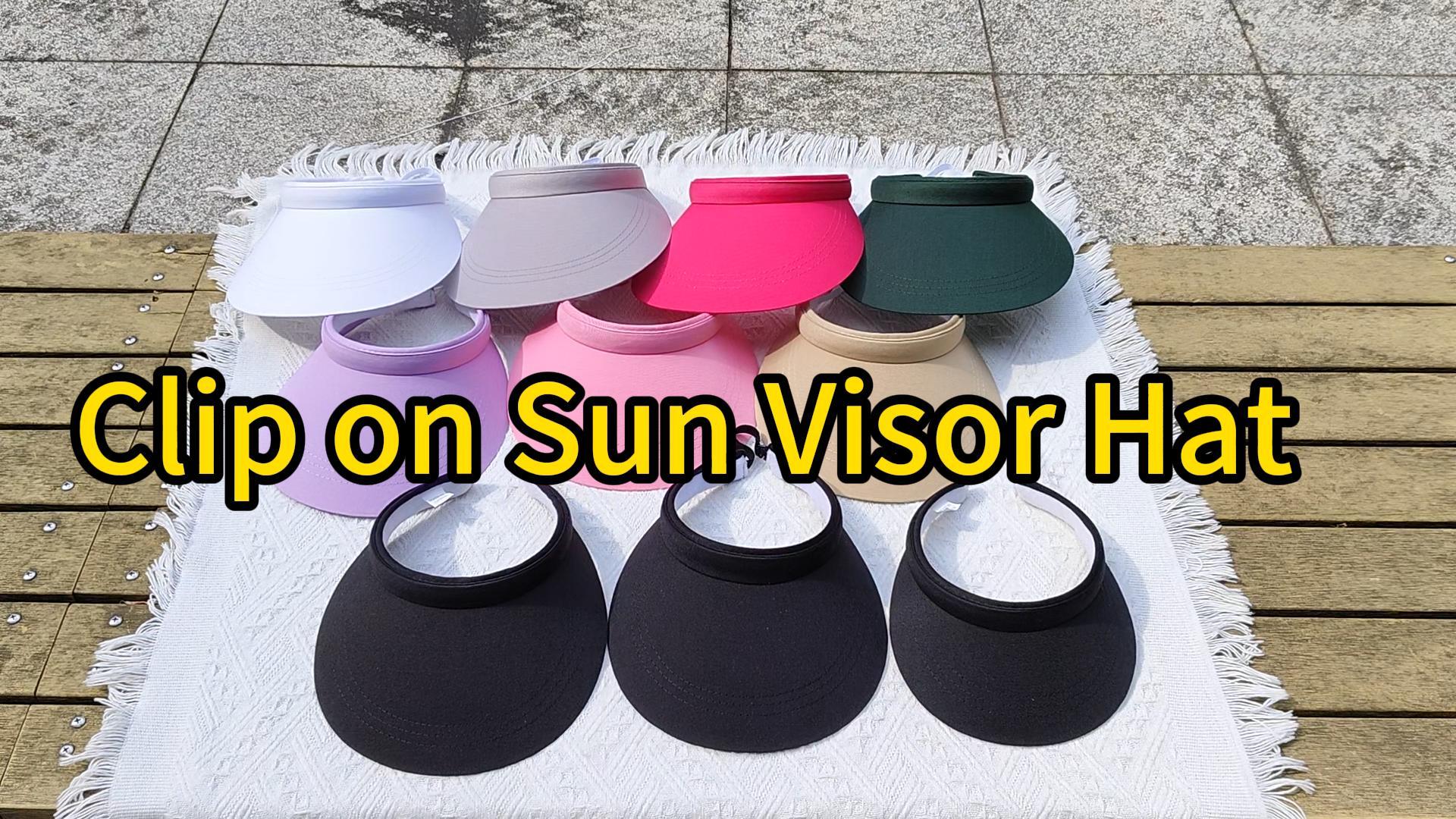 2 Pack Visors Hat Women Cloth Wide Brim Clip on Summer Golf  display picture 1