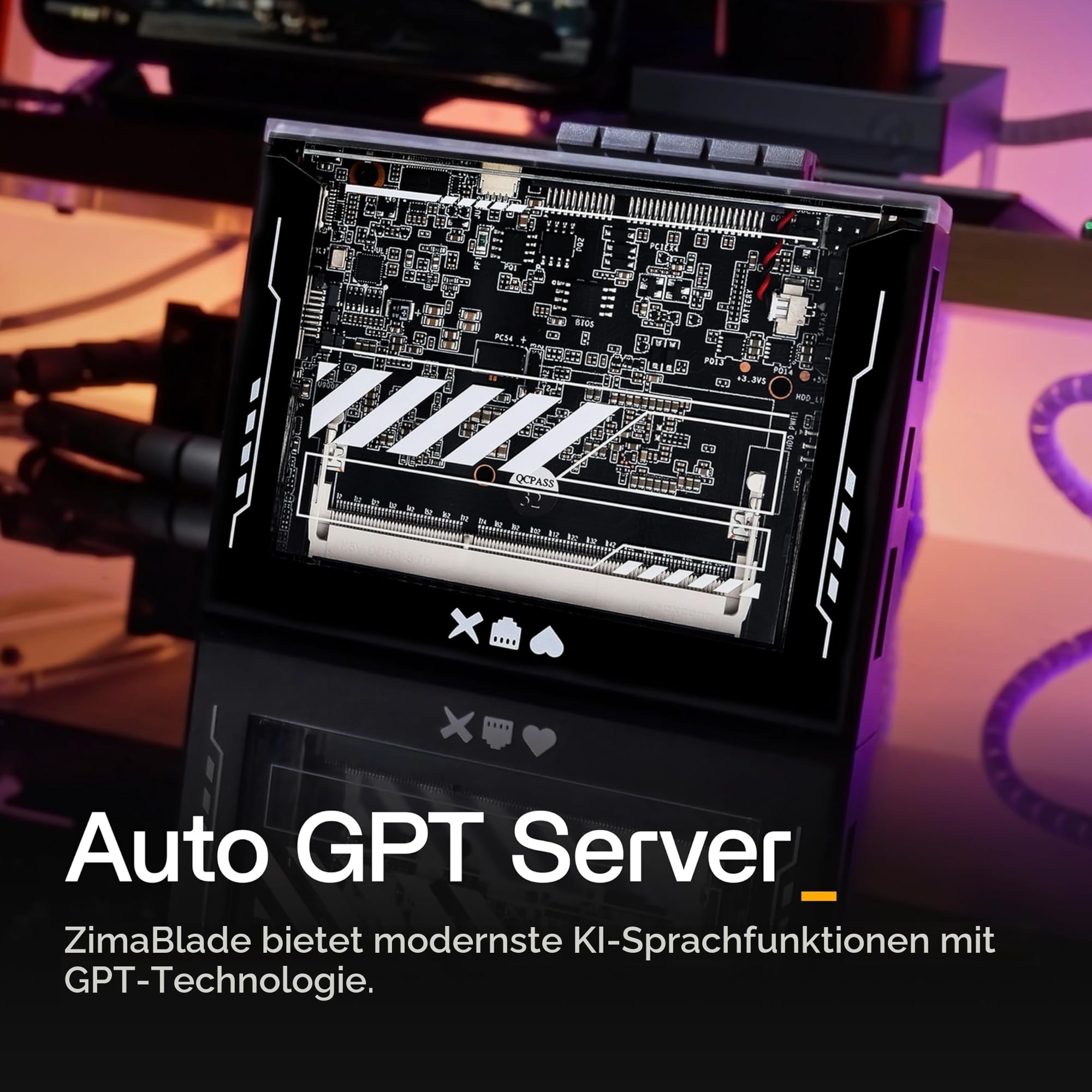 ZimaBlade 7700 Speicherpaket X86 Singleboard-Server PCIe x4 Gigabit-Ethernet 4K Netzwerkspeicher
