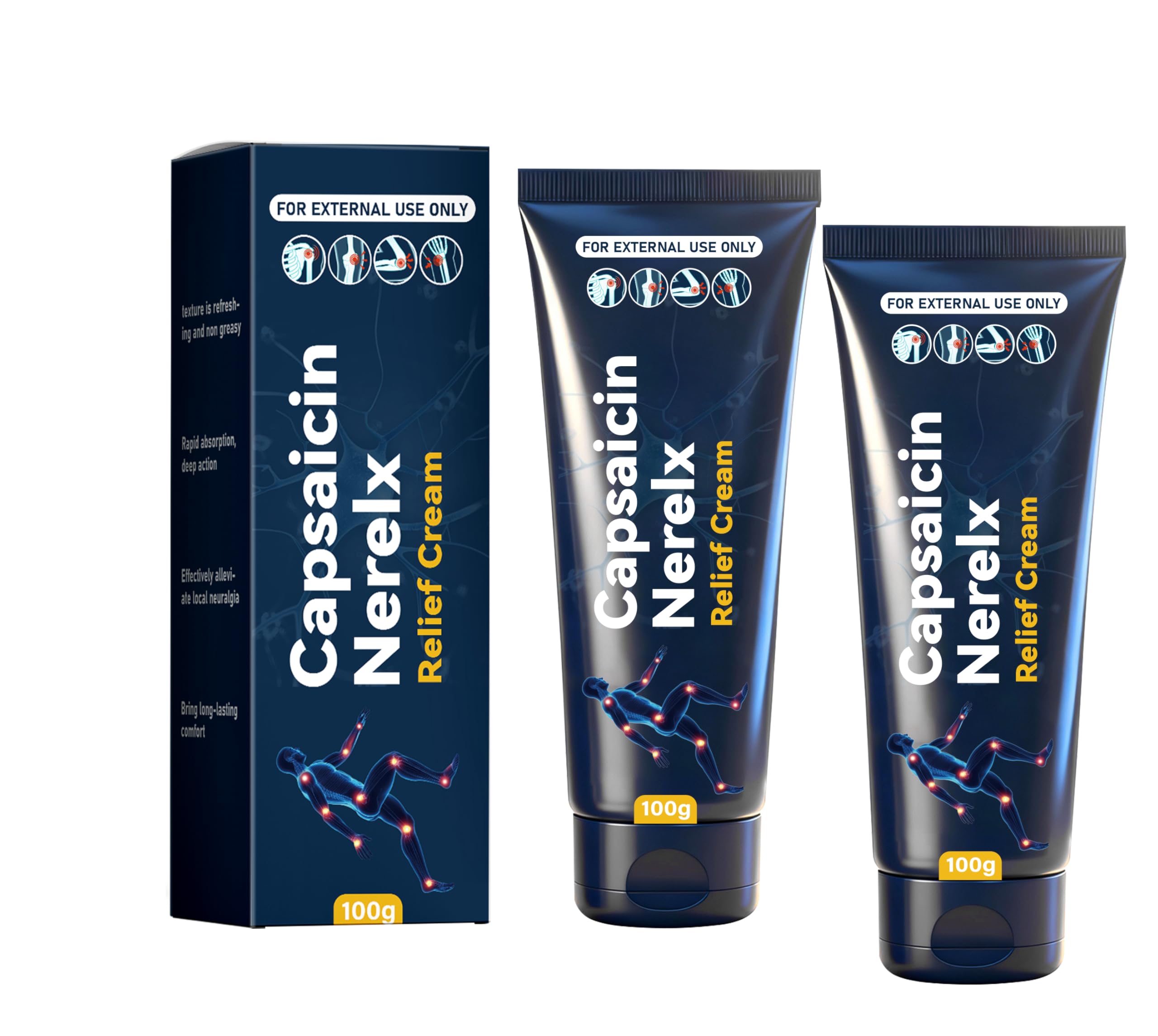 Capsaicin Nerex Relief Cream with Arnica, Menthol, MSM and Glucosamine for Body Joint Areas, Feet, Hands, Legs, Muscles, Joints, and Waist, 100g (1PACKS) — Amazon image 7
