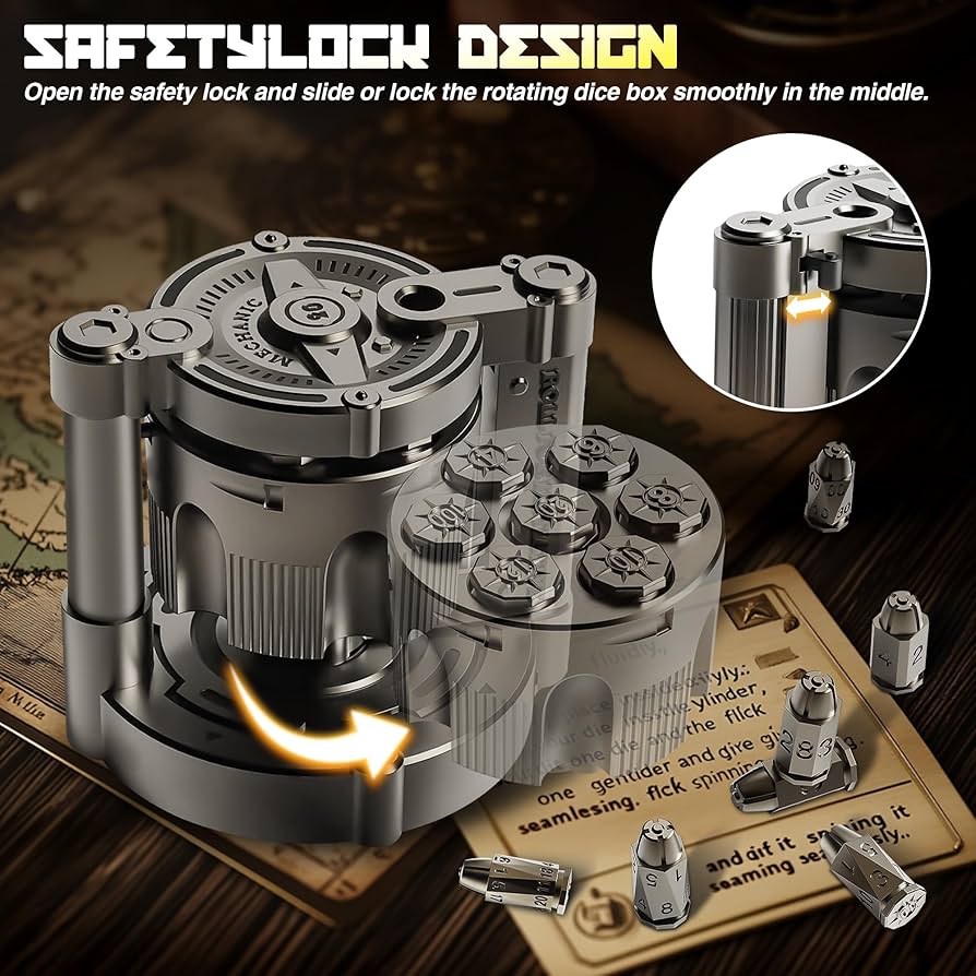 Amazon.com: YNWML Metal Dice Set, 7 Piece Polyhedral Bullet