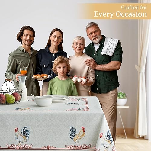 Miniatura 5 de Mantel Maison d' Hermine Faïence, 100 % de algodón, para cocina, comedor, decoración de mesa, fiestas, bodas, primavera y verano