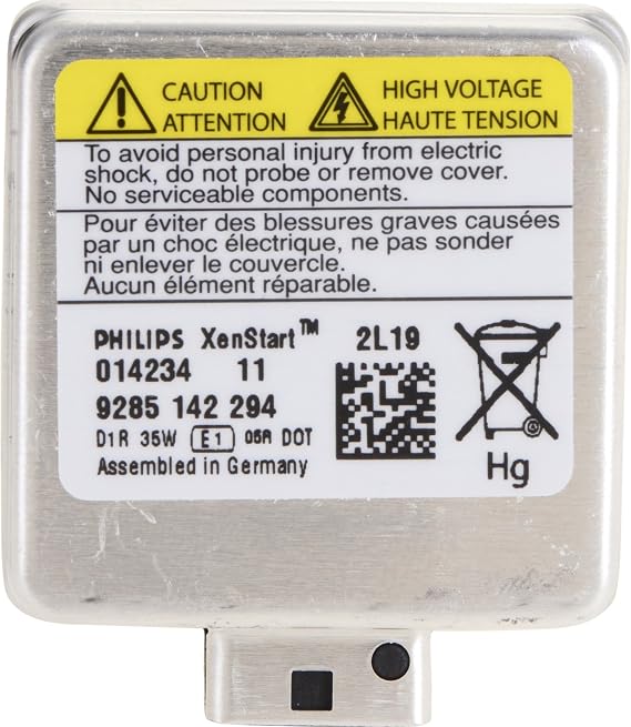 Philips Automotive Lighting D1R Authentic Xenon HID Headlight Bulb with 4200K Intense White Light, Fits Select High Beam and Low Beam Positions, 1 Pack