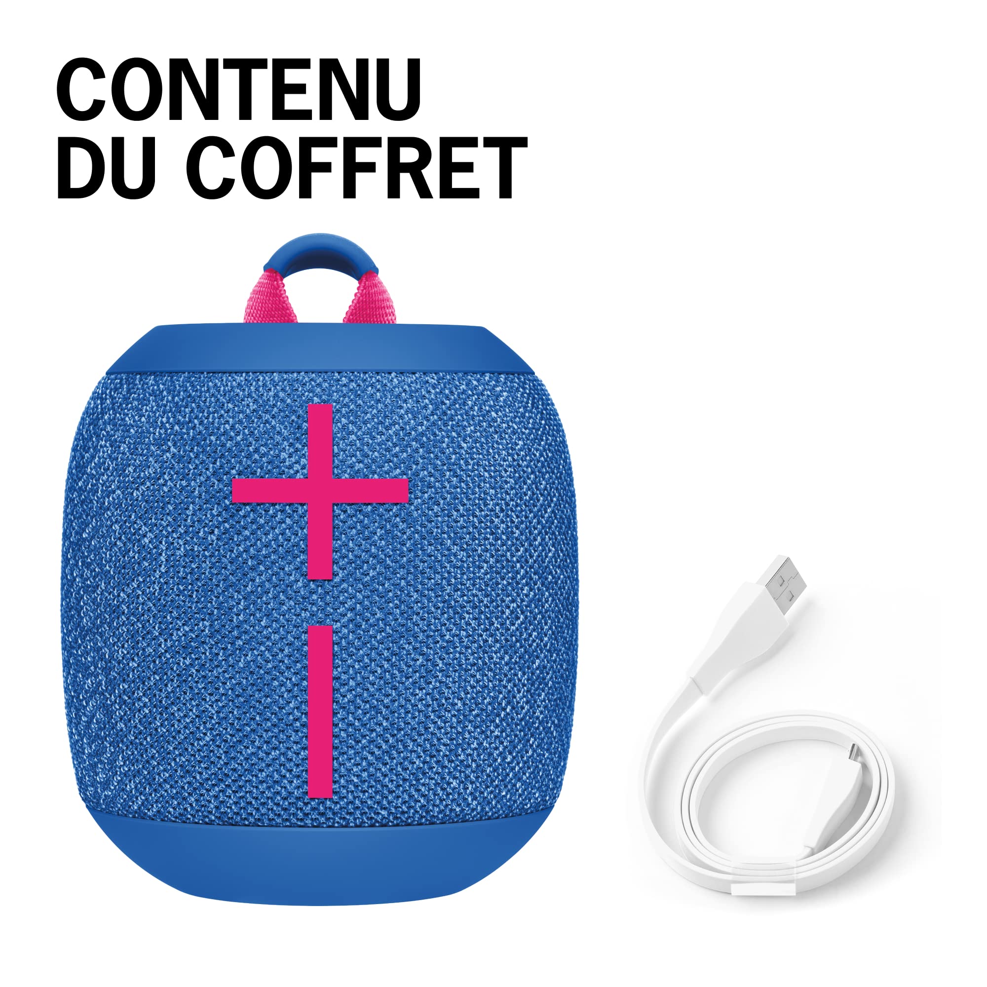 Ultimate Ears WONDERBOOM 3, Enceinte Bluetooth sans Fil Portable, Basses Profondes à 360 degrés pour l'extérieur, Étanche IP67, Flottante, portée de 40 m - Bleu