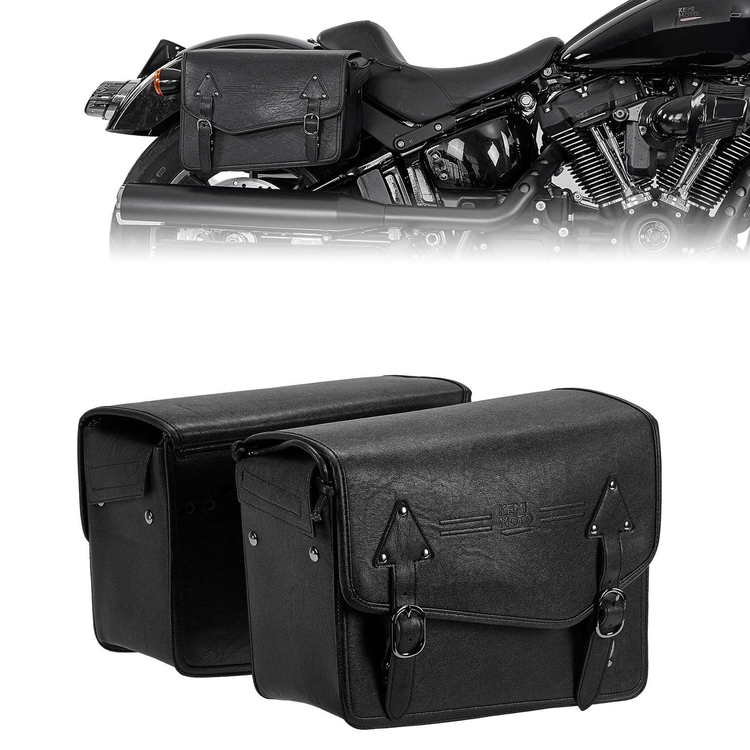 Amazon.com: KEMIMOTO Motorcycle Saddlebags with/Turn signal Moving