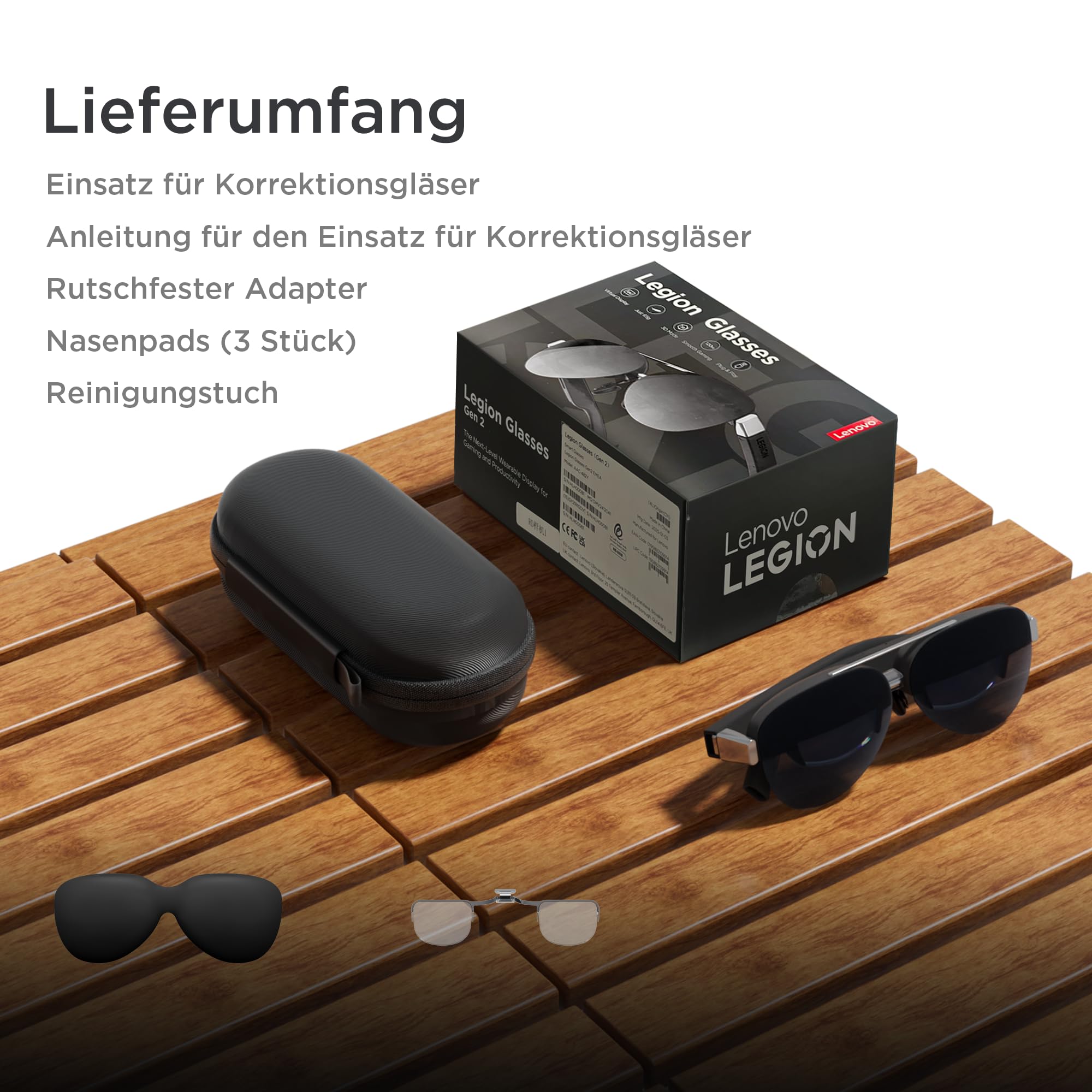 Lenovo Legion Brille 2 | Micro-OLED-Technologie | Plug-and-Play | Compatibel mit Lenovo Legion Go