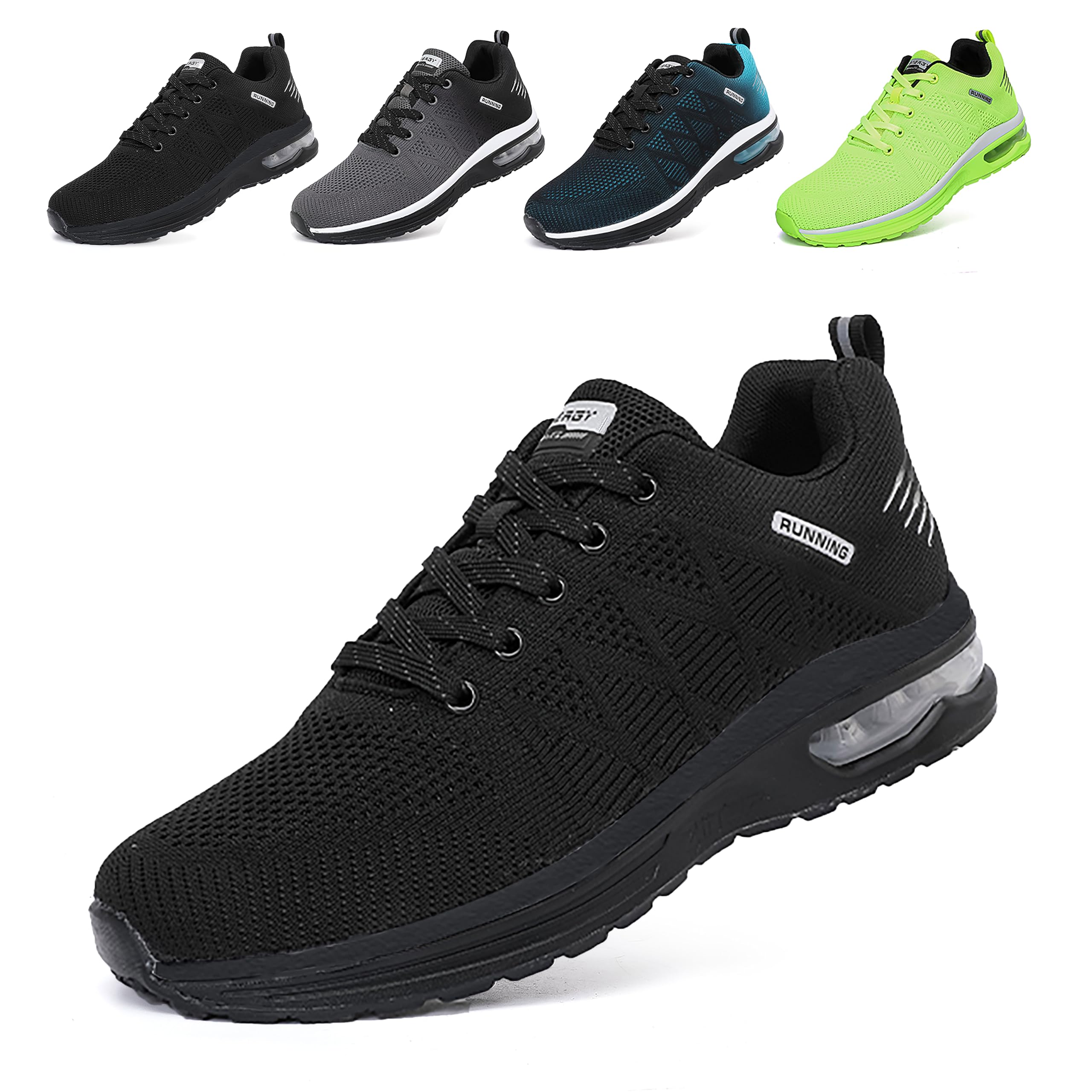 GoodValue Mens Running Shoes Tennis Lightweight Air Cushion Sports Shoes Fashion Athletic Breathable Mesh Upper Walking Sneakers Casual for Gym