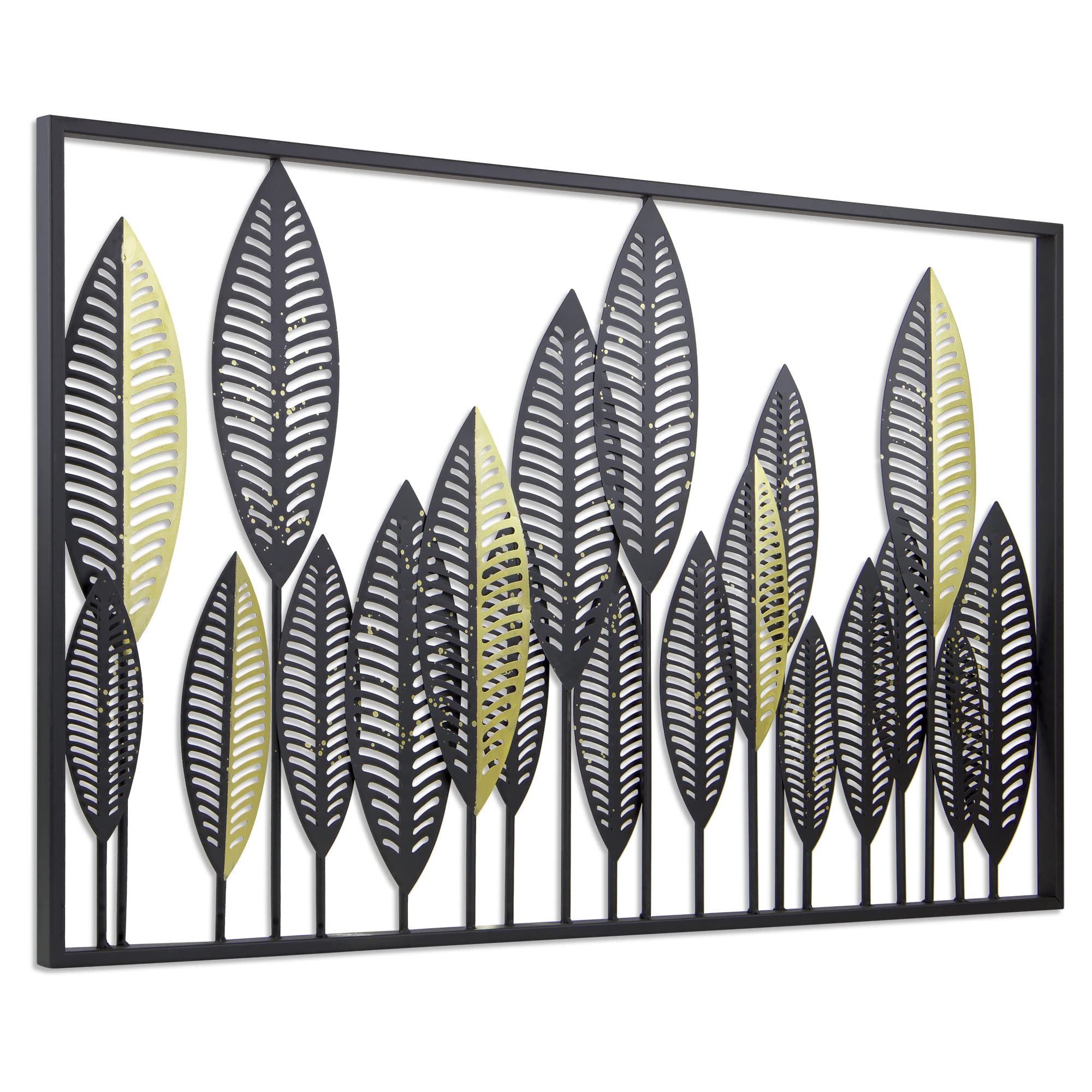 Wanddeko Metall, Wandbild Wohnzimmer, Deko Küche, Metallbild, 80x50cm, Inkl. Befestigungsmaterial, Wanddekoration AELVA (Querformat)