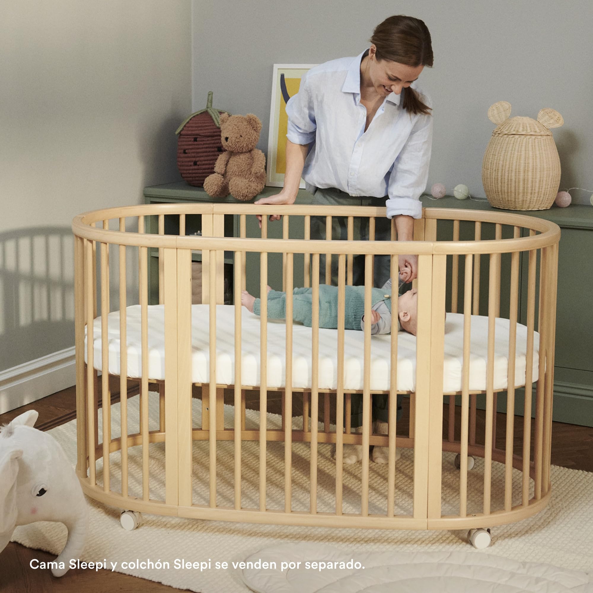Extensión de cama para la Sleepi V3 de Stokke, Blanca - Convierte la Sleepi Mini en una Cama Sleepi - Extiende la cama hasta 141 cm - Para niños de hasta 5 años - El colchón se vende por separado