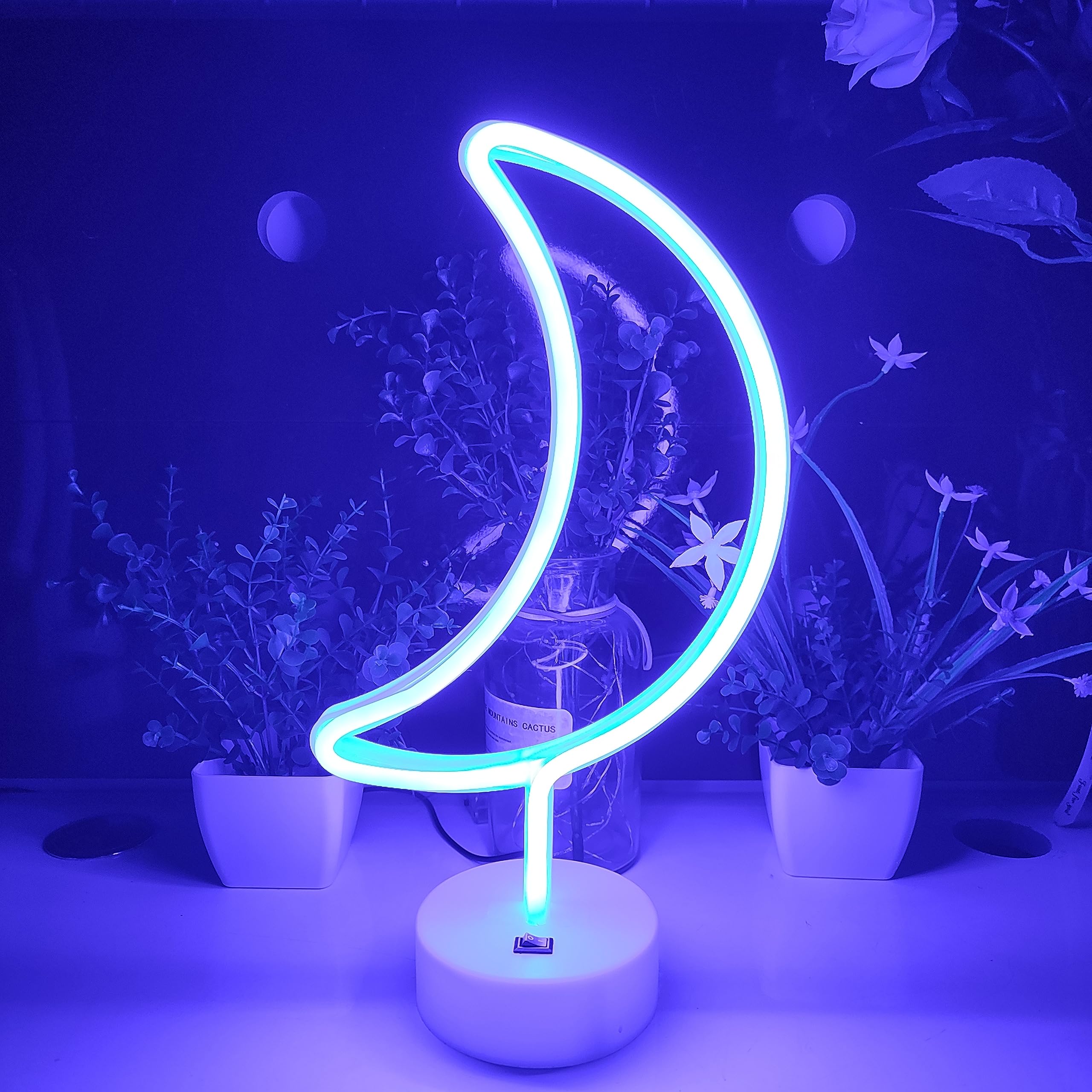 ネオンサイン　シンプソンズ　ライト　インテリア　LED 壁掛け Amazon.co.jp: JYWJ 月 LED ネオンサイン ホルダーベース デスクトップ