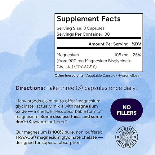Miniatura 5 de Cápsulas pequeñas de glicinato de magnesio  Pastillas pequeñas fáciles de tragar  Bisglicinato de Magnesio Quelatado TRAACS  Alta absorción para