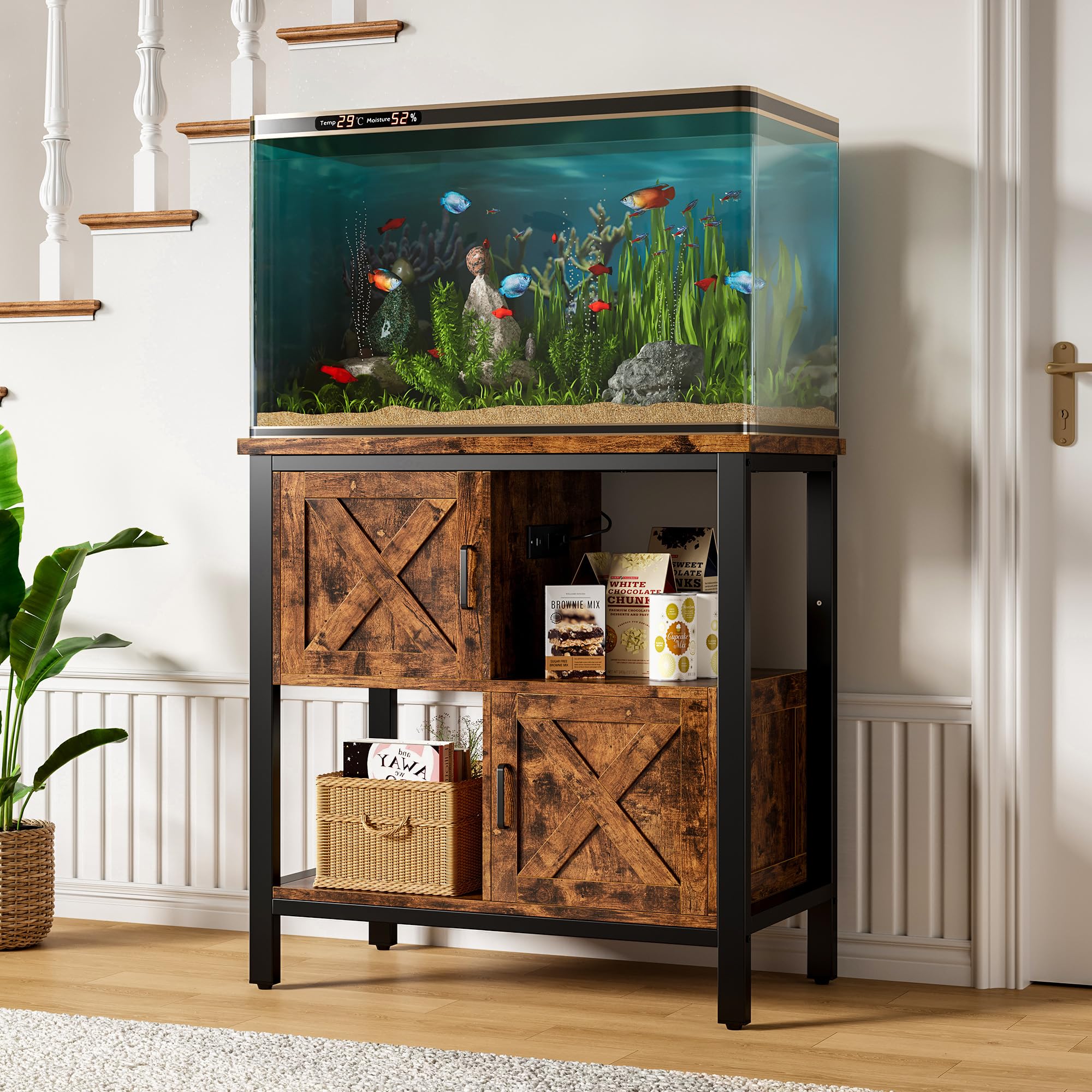 Vividwood Farmhouse Aquarium Stand
