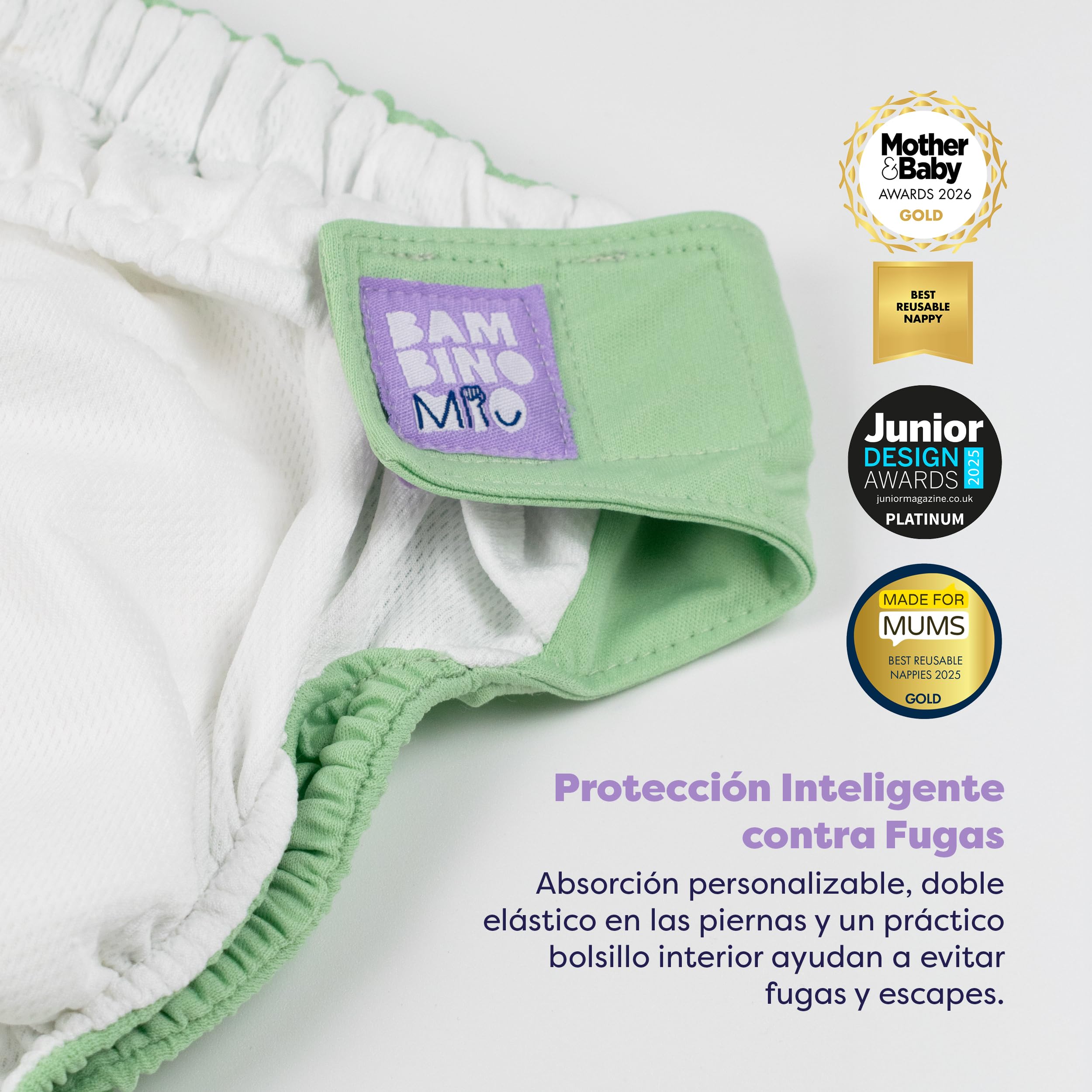 Bambino Mio, paquete de 3 pañales reutilizables revolucionarios (VIDA SALVAJE) - pañales de tela lavables desde el nacimiento hasta el control de esfínteres | certificación OEKO-TEX
