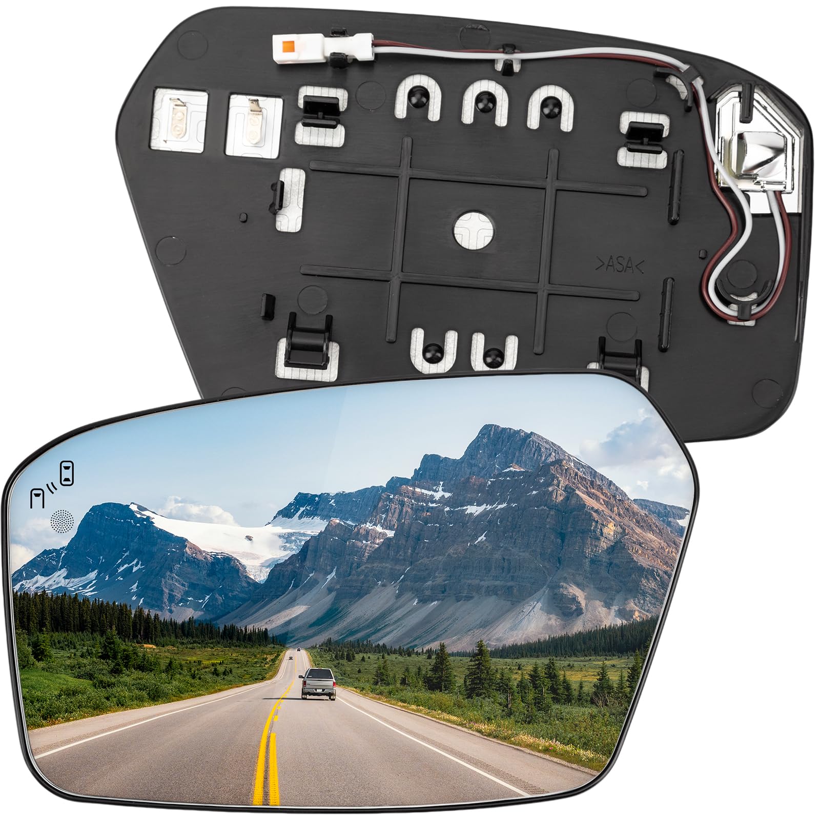 Driver Side Mirror Replacement for Ford Fusion 2006-2012, for Lincoln MKZ 2007-2012 - Left Side Mirror Glass, Rear View Mirrors Glass with Power Heated &amp; Blind Spot