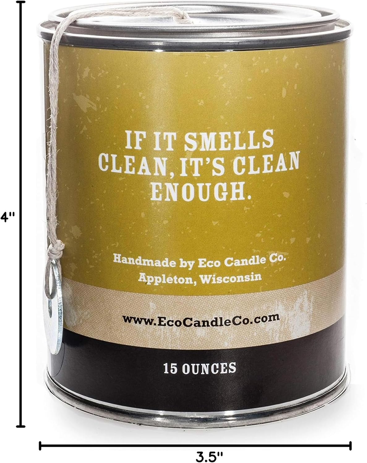 ECO CANDLE CO. The Mandle Soy Candle for Men - Scents of Melon & Tea - Dirtbag, 15 oz. Paint Can - 100% Soy Wax, No Lead, Hand Poured, Phthalate Free, Made from Midwest Grown Soybeans