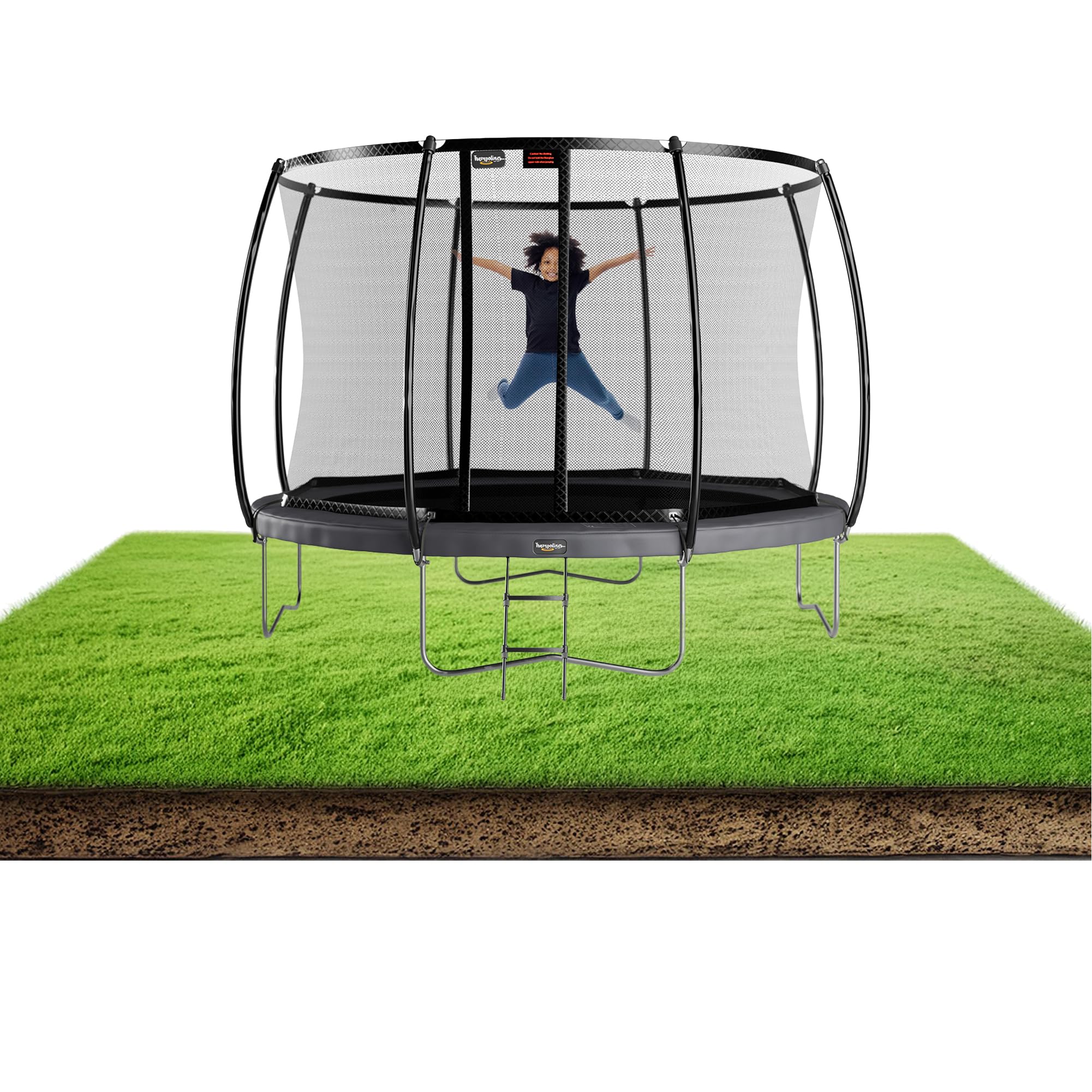 Avyna Above-Ground Trampoline with Safety Enclosure – Premium Rectangle & Round Trampolines for Kids and Adults, Heavy-Duty Backyard Play