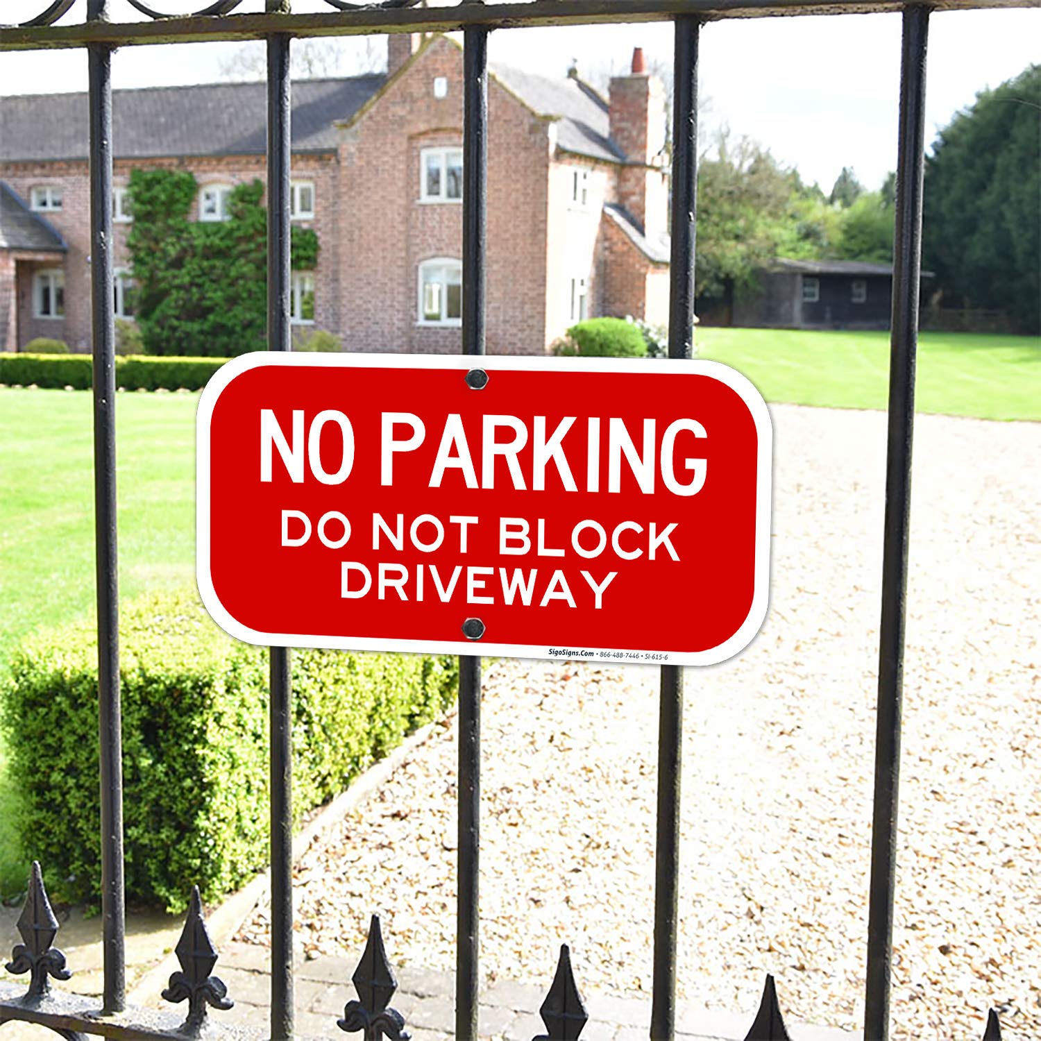 Amazon.com : No Parking Sign, Do Not Block Driveway Sign, 6x12