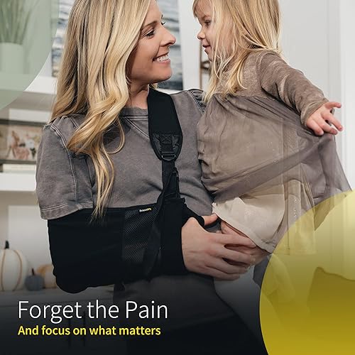 Miniatura 6 de BraceUP Eslinga de brazo para lesiones de hombro para mujeres y hombres  Cirugía de puño rotador, muñeca y codo con correa de soporte acolchada