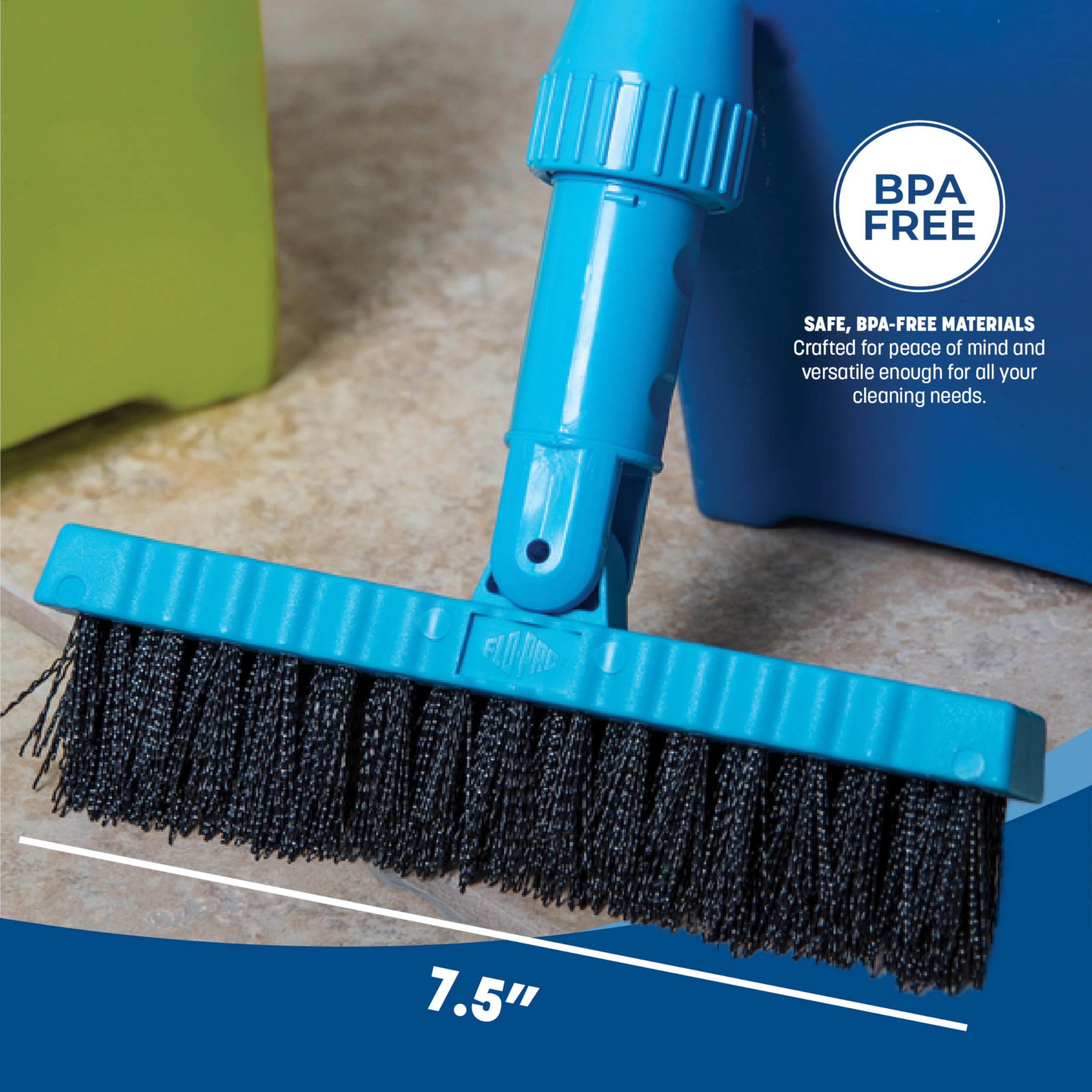 Carlisle 36532003 - Spazzola a testa girevole, setole in nylon, bordo con setole da 3,8 cm, lunghezza 19,5 cm x larghezza 2,5 cm, confezione da 12, colore: nero
