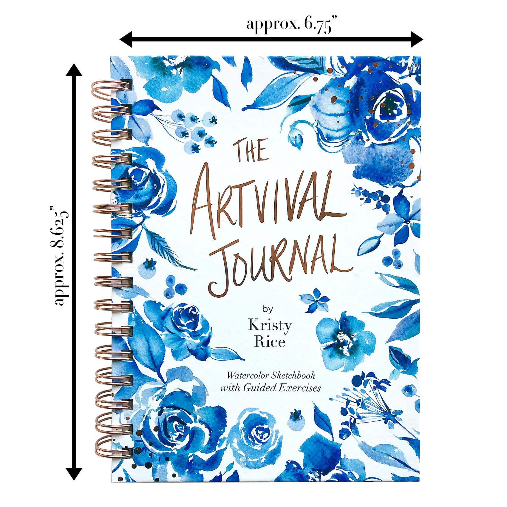 Paintcrush The Artvival Journal di Kristy Rice, album da disegno ad acquerello con esercizi guidati, 25 pagine di carta pressata a freddo, 7 video didattici, cartella di lavoro creativa per la cura di