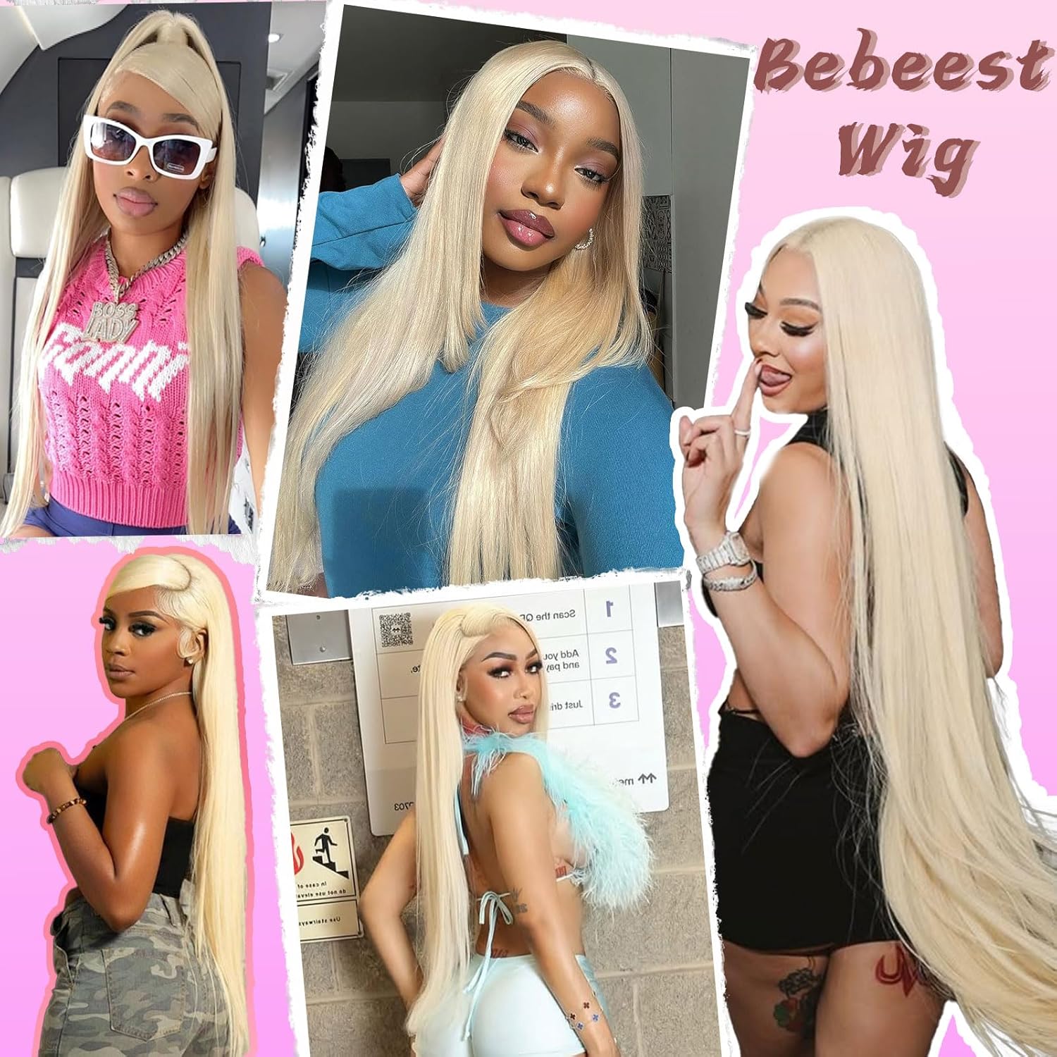 32 Inch 613 Lace Front Wig Human Hair 200 Density Blonde Wig Human Hair Straight 13x6 HD Lace Front Wigs Human Hair Pre Plucked 613 HD Transparent Lace Frontal Glueless Wigs For Women