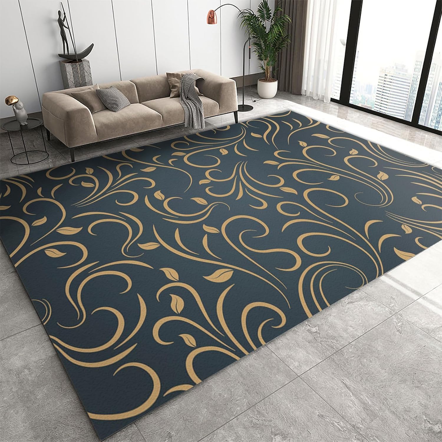 Tapis la chambre des enfants anti-glisse sécurisé 120x160cm