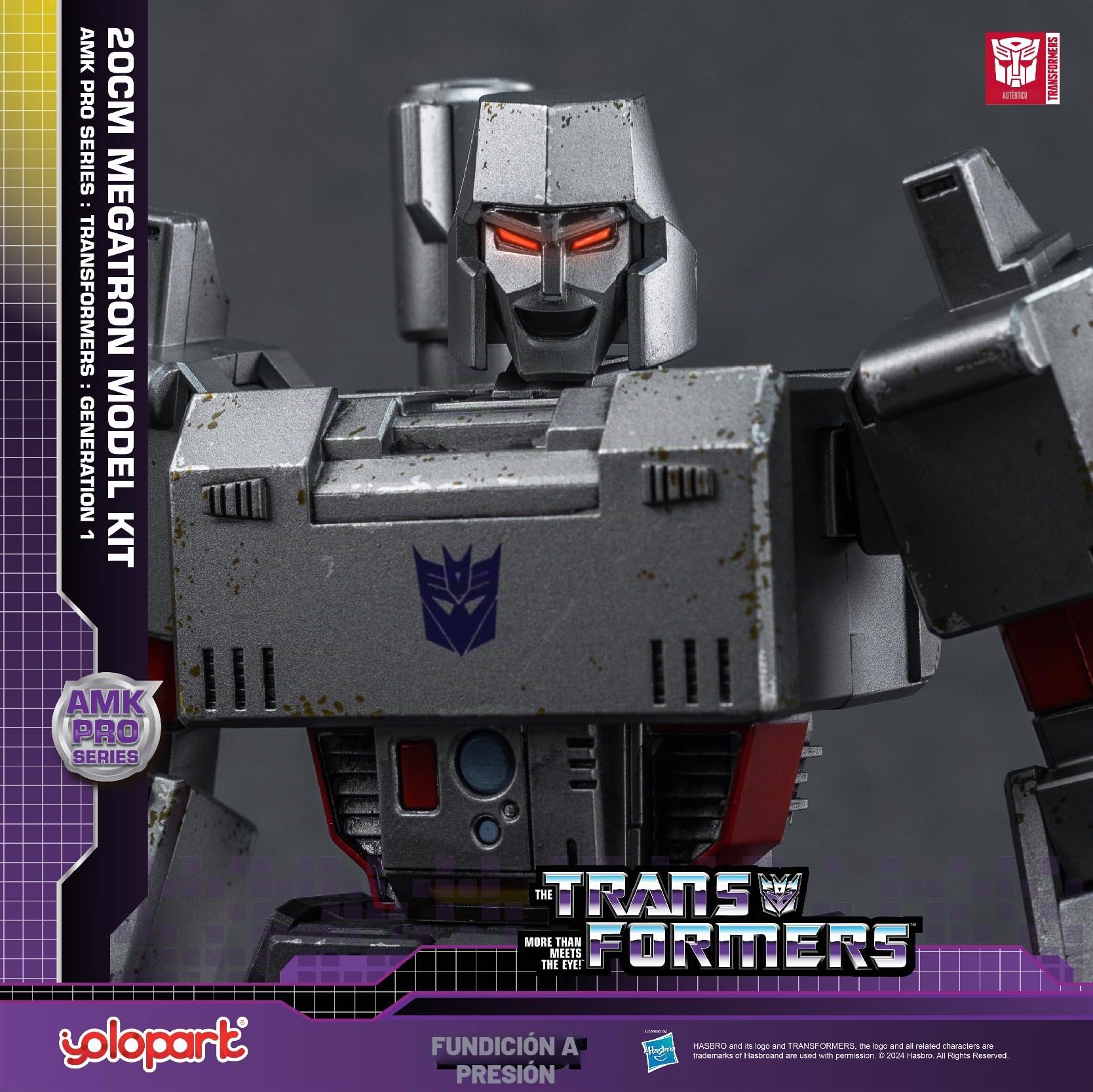 Juguetes Megatron Transformers, Muñecos de Acción G1 de 7,87 Pulgadas, Kits de Modelos Altamente Bisagras Con Armas Mejorada