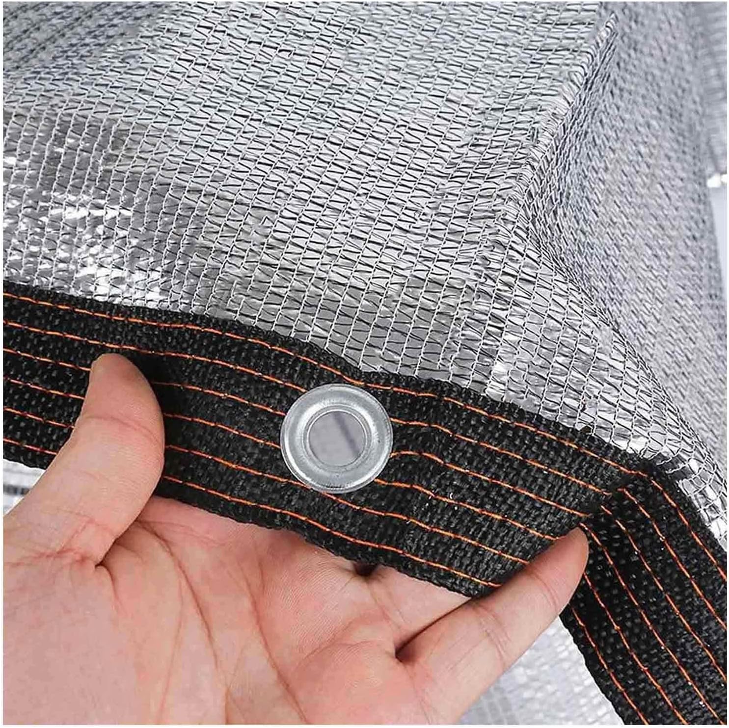 99% Sun Shade Net Heat Reflective Aluminum Foil Mesh Garden Shade Cloth for Outdoor Greenhouse Balcony(2x3.0m=6.6'x9.8')